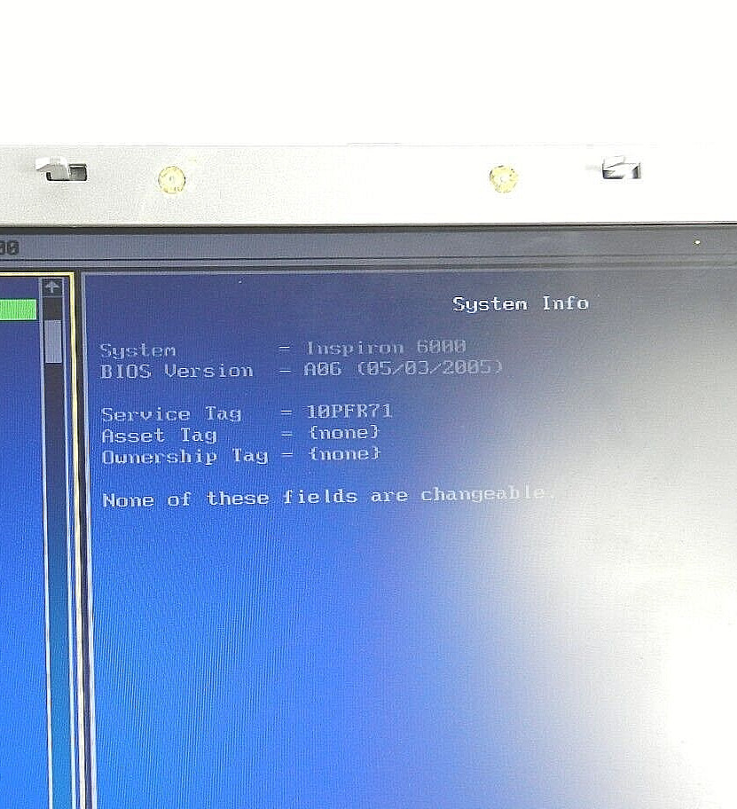 DELL PP12L Inspiron 6000 Laptop 1.60 GHz 512 MB RAM NO Hard Drive Silver B152