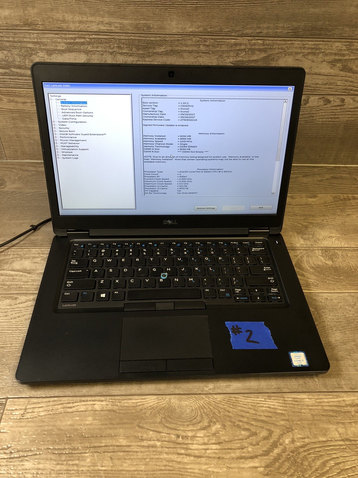 Dell Latitude 5480 14″ Intel Core i5 -6300U 2.40GHz 8GB DDR4 -LOT OF 5 UNLOCKED