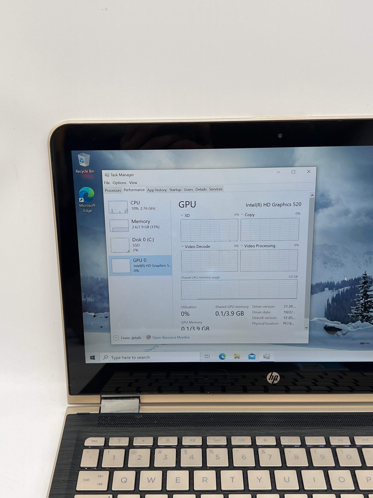 HP Pavilion x360 M3-U003DX 15.6″ Intel i5-6200U 8GB RAM 128GB SSD Gold – Used