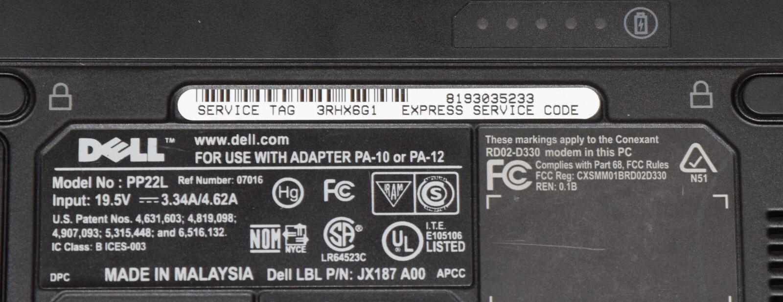 Dead Junk Dell Inspiron 1520 15.4″ Laptop Incomplete AS IS Parts Repair