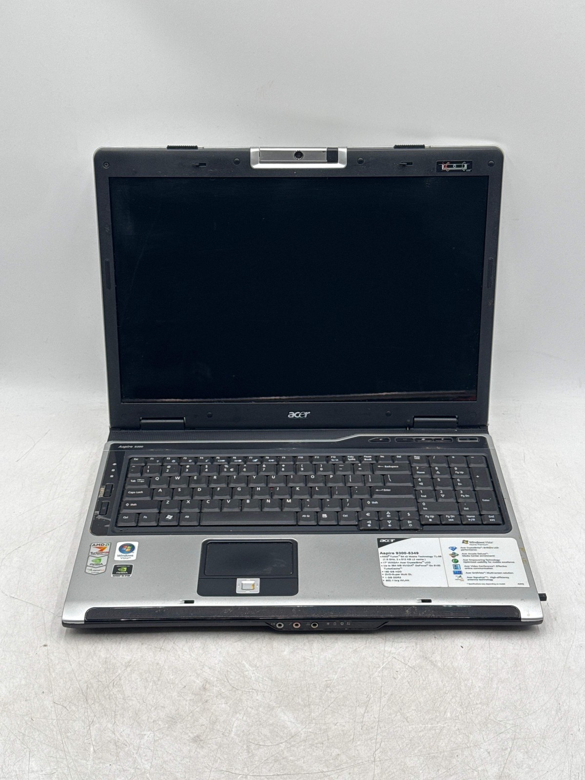 Acer Aspire 9300 17″ Laptop AMD Turion 64 X2 – No Power