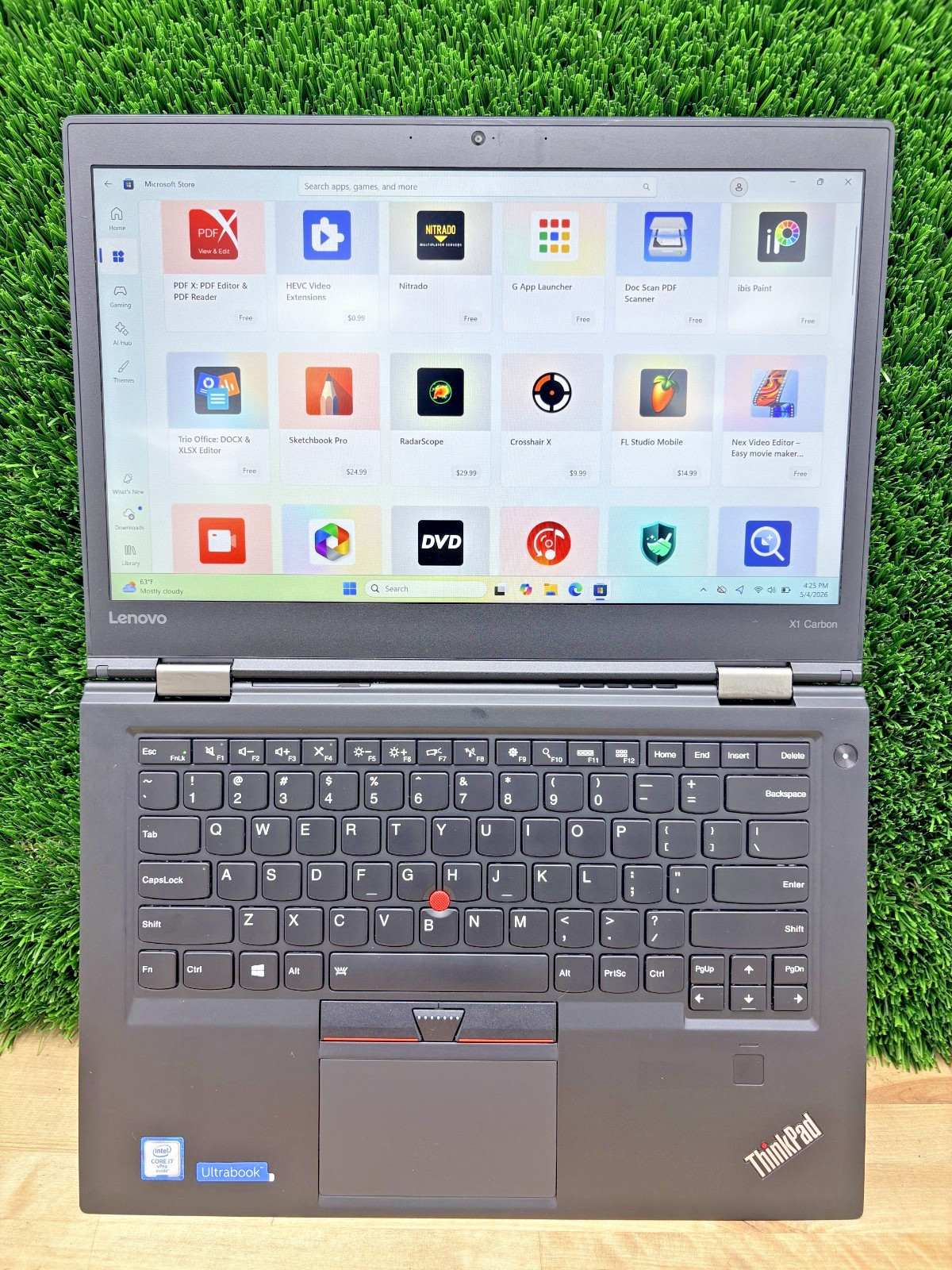 Lenovo ThinkPad x1 Carbon G 4 i7-6th Gen 2.60GHz 16GB RAM 256GB SSD Win 11 Pro*