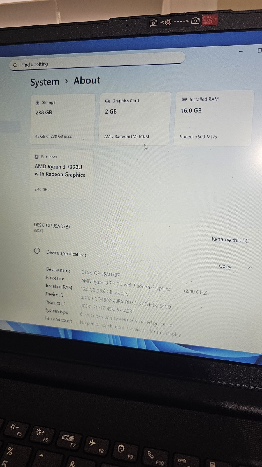 Lenovo V15 G4 AMN 15.6″ Laptop AMD Ryzen 3 7320U 16GB/256GB Win11 Pro