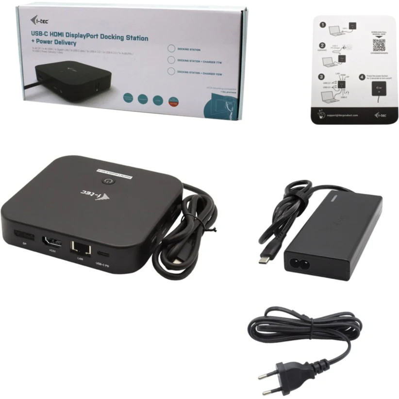 I-tec USB-C HDMI DP Docking Station with delivery