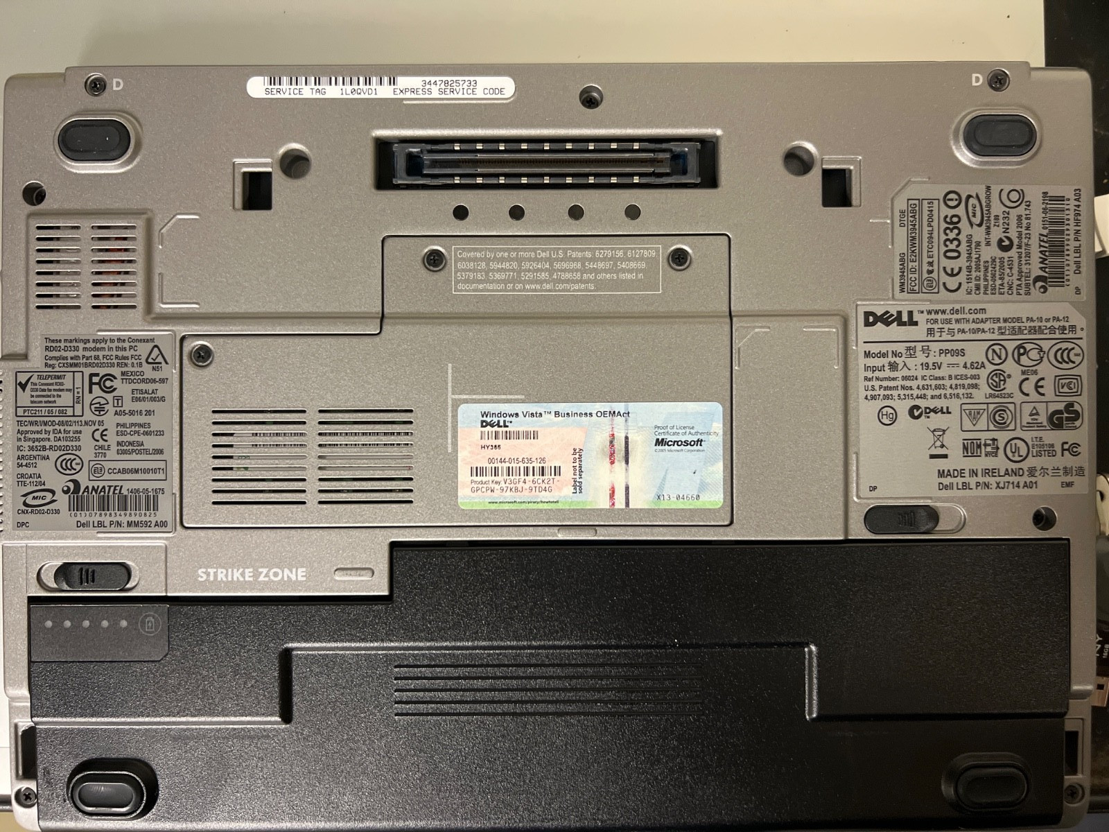 Dell Latitude D430 LT Win XP Pro Core 2 Duo 1.2GHz 2GB RAM 80GB HDD w/Media Base
