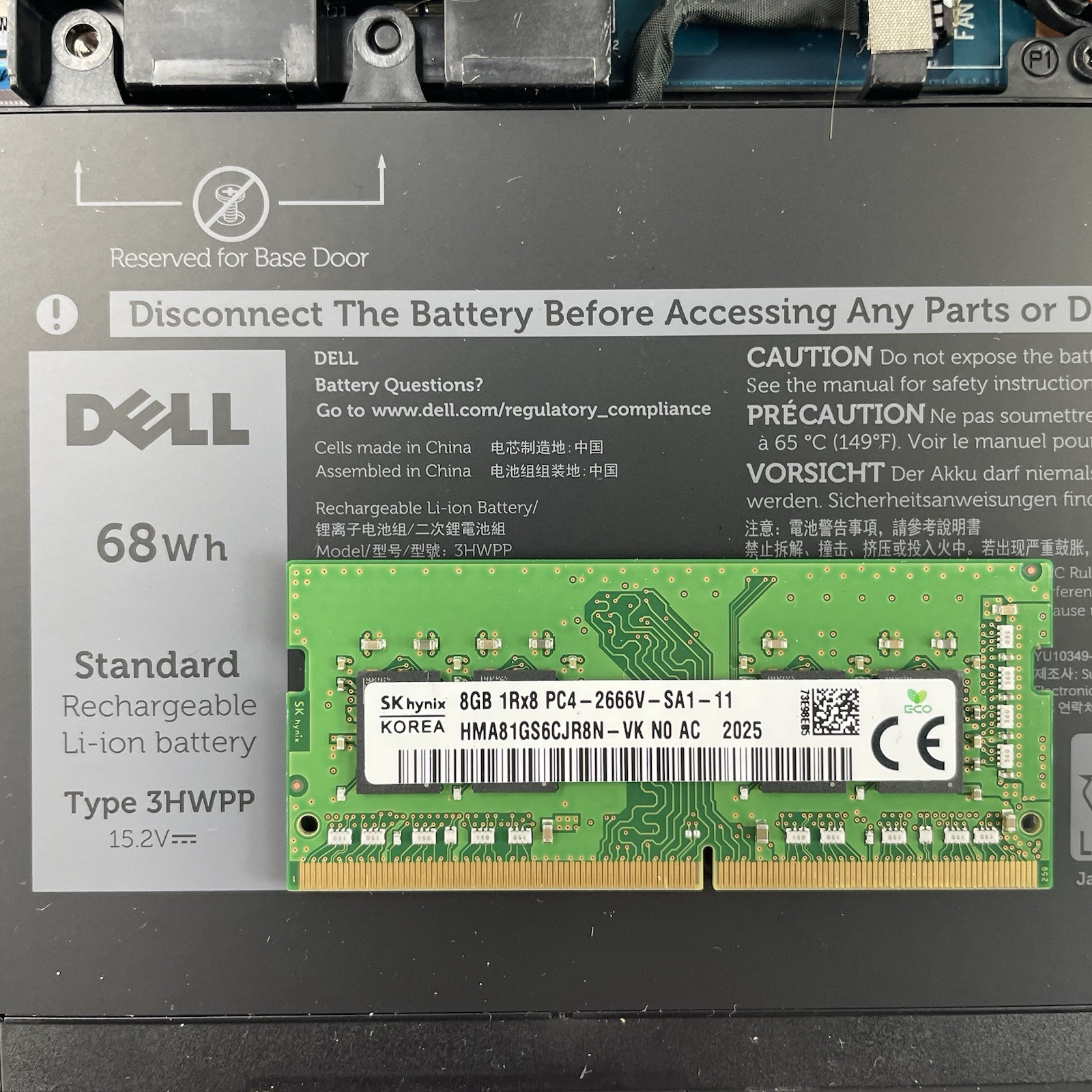Dell Latitude 5501 15.6″ i5-9400H 2.50 GHz 8 GB RAM No SSD/OS/AC