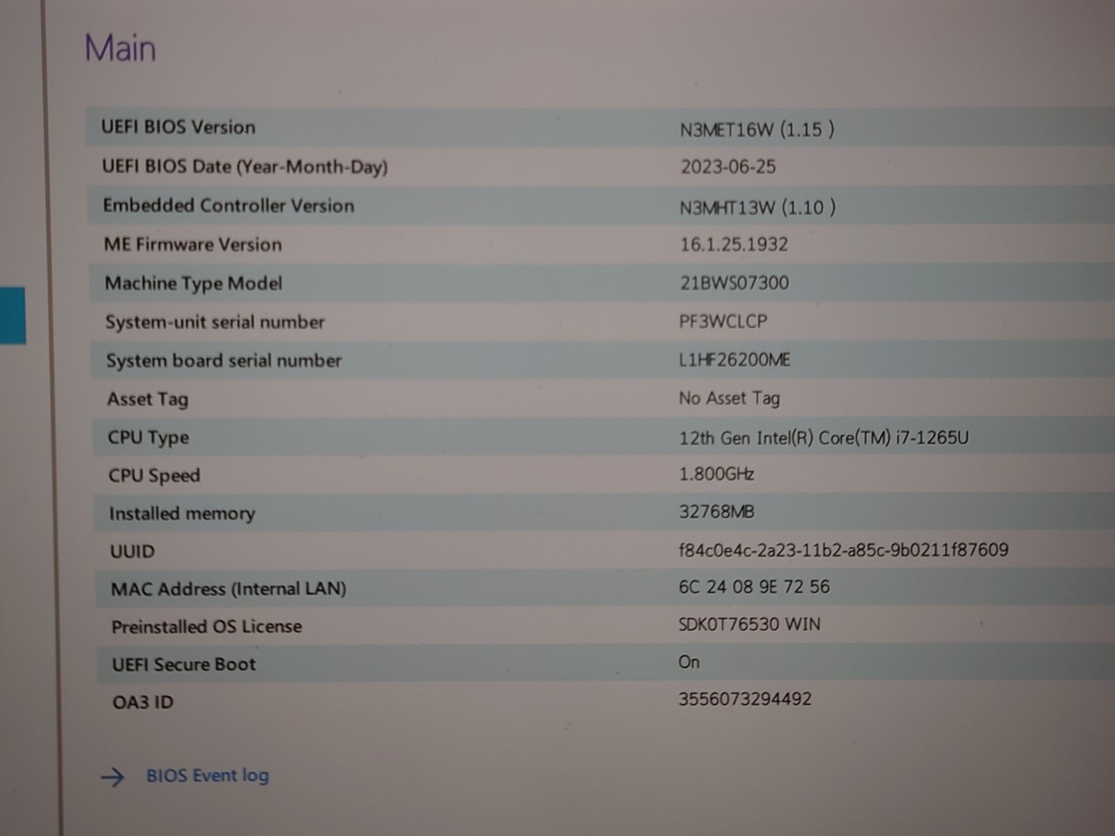 Lenovo ThinkPad T16 16″ WUXGA Touch i7-1265U 32GB RAM 512GB No OS