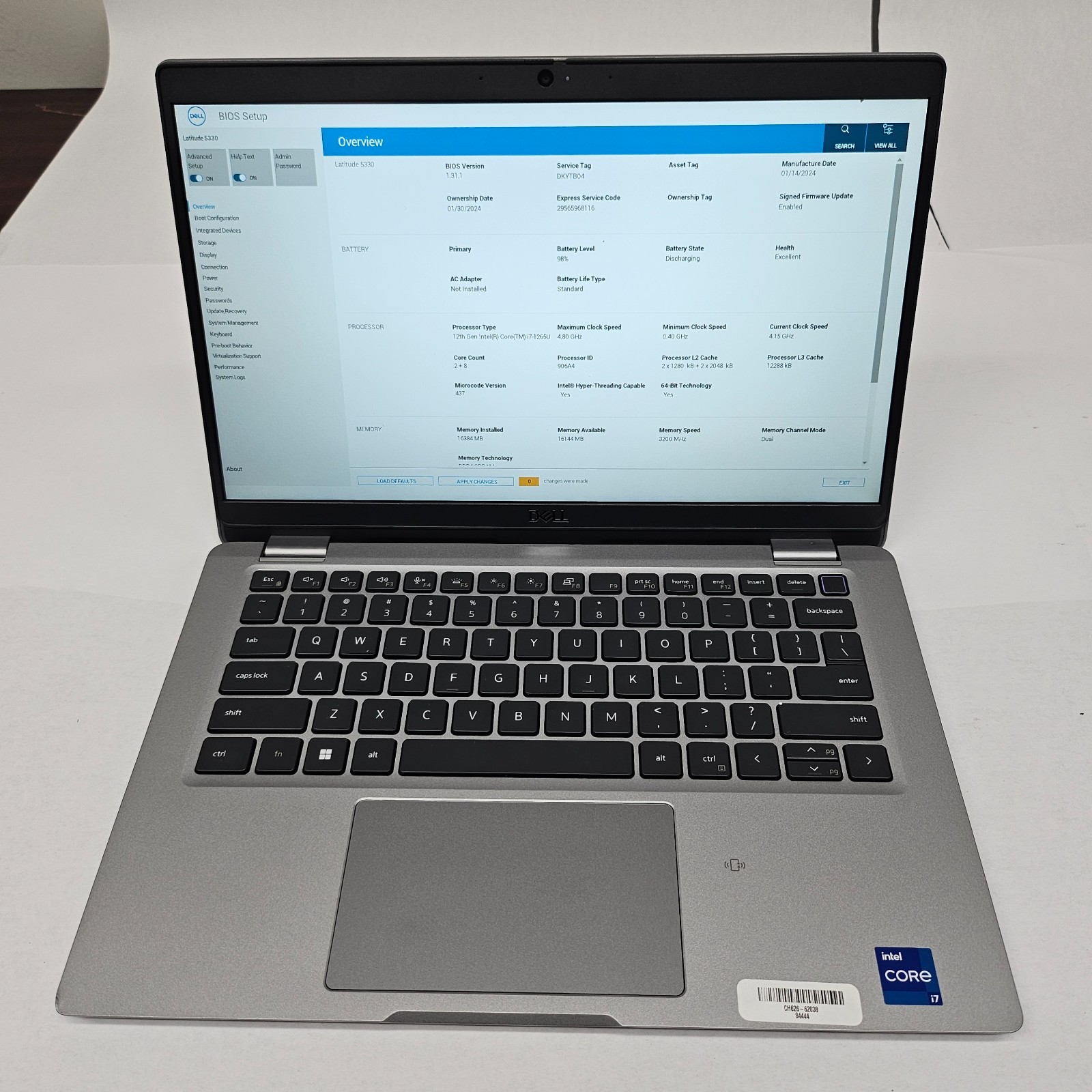 Dell Latitude 5330 14″ Intel Core i7-1265U 16GB DDR4 256GB SSD No OS