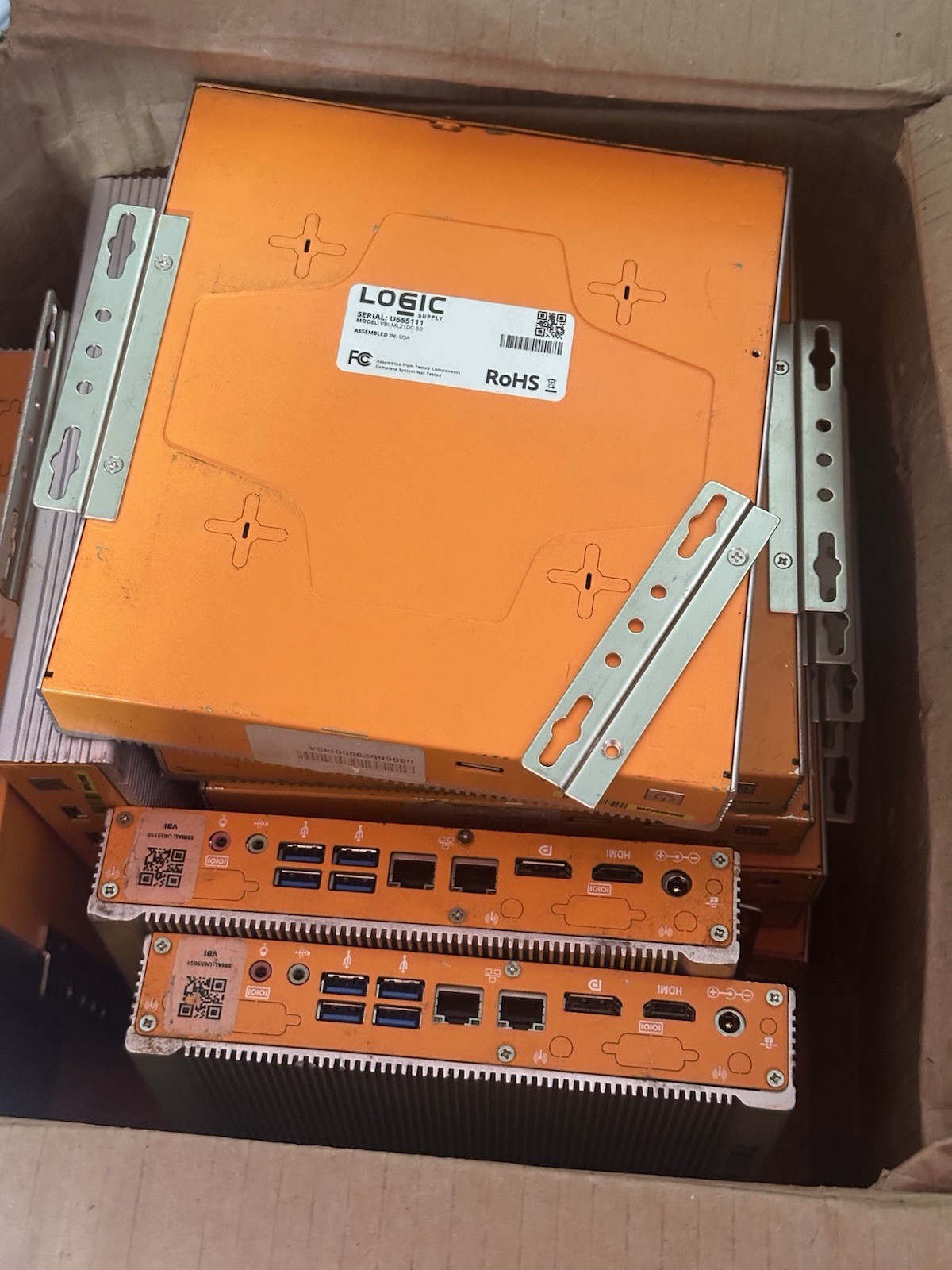 Lot of 23! Logic Supply VBI-ML210G-50 Fanless Industrial Mini PC – Untested