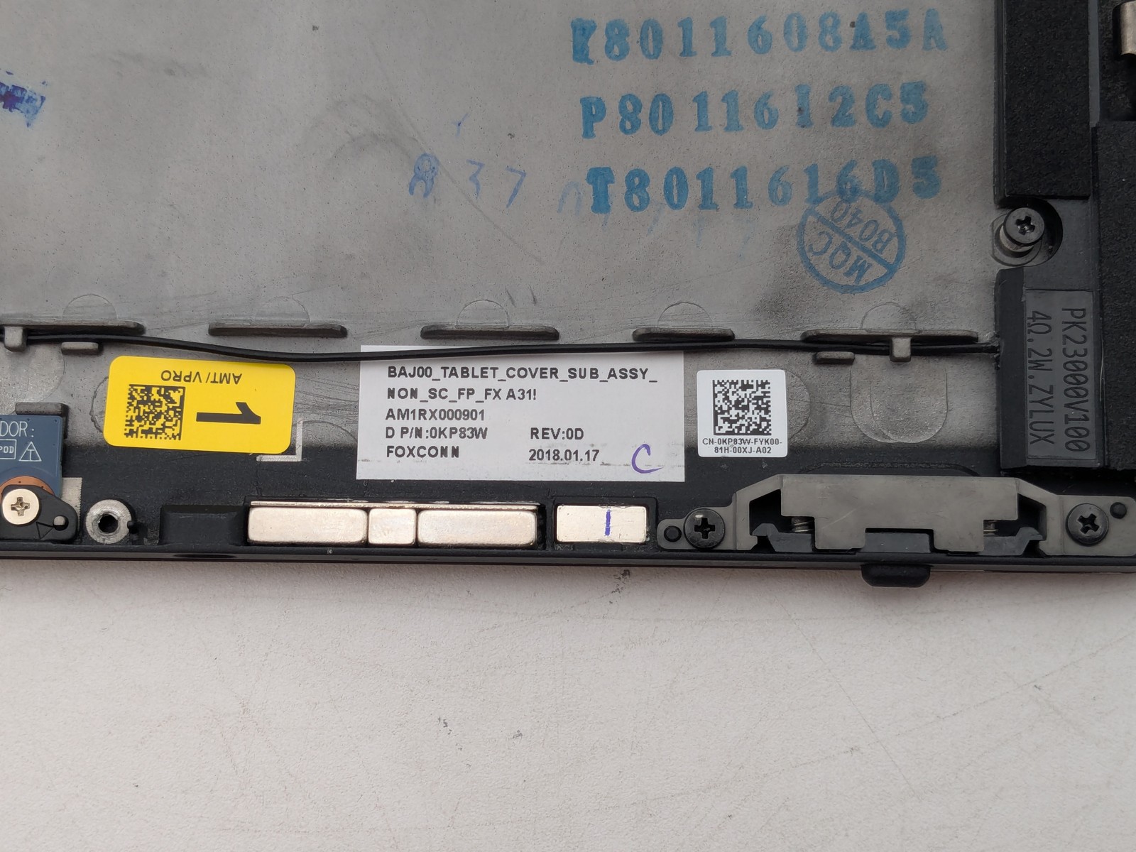 DELL Latitude 5285 2-in-1 I5-7300U 8GB Webcam Motherboard Palmrest *READ*