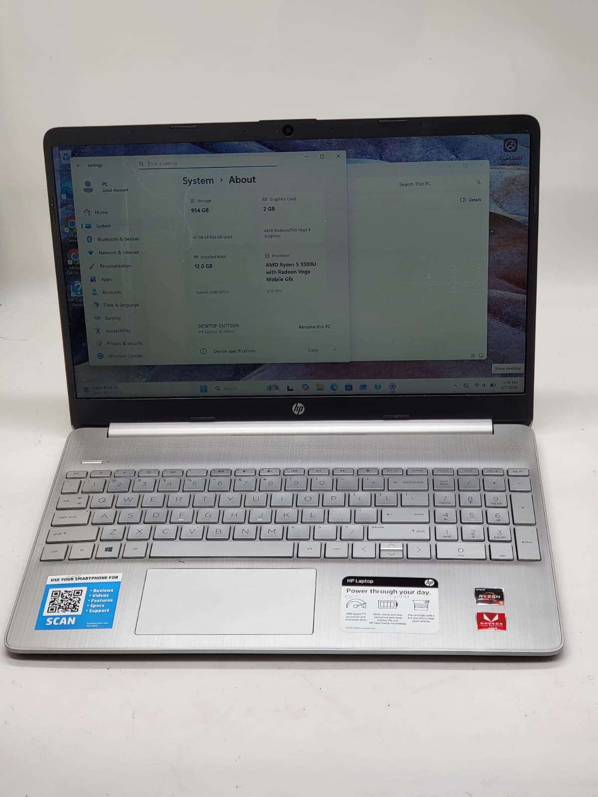 HP HIGH PERFORMANCE WXGA Touch Ryzen 5 3500U 12GB RAM 1TB NVME 3YR WARRANTY