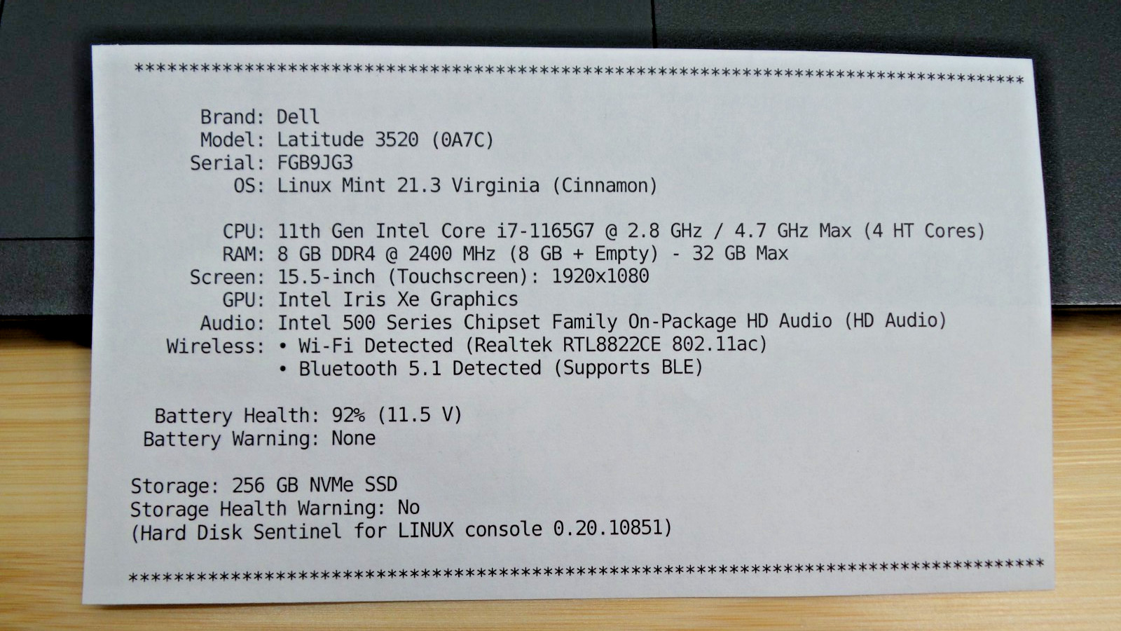 Functional DELL Latitude 3520 Touchscreen | i7-1165G7 | 8 GB RAM | 256 GB SSD