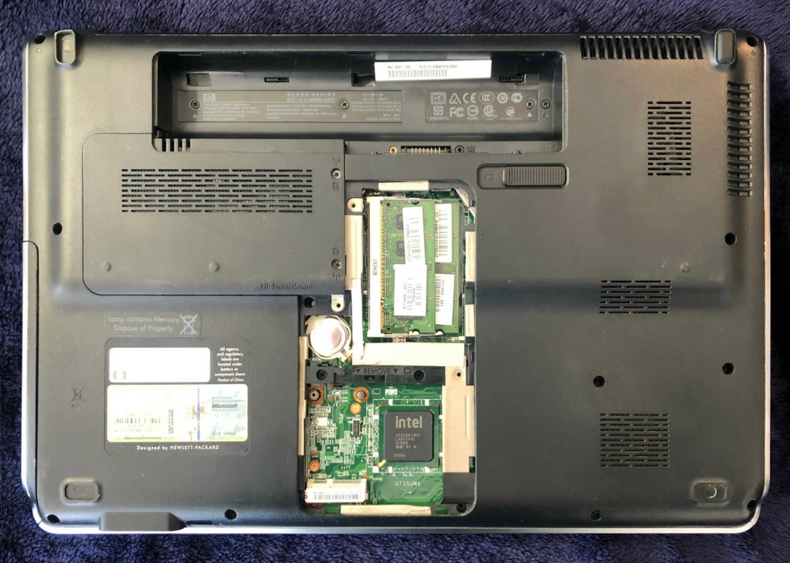 *HP dv6t-1200, Intel Core 2 Duo T6500 2.1GHz 2GB RAM No HDD, Battery or PS
