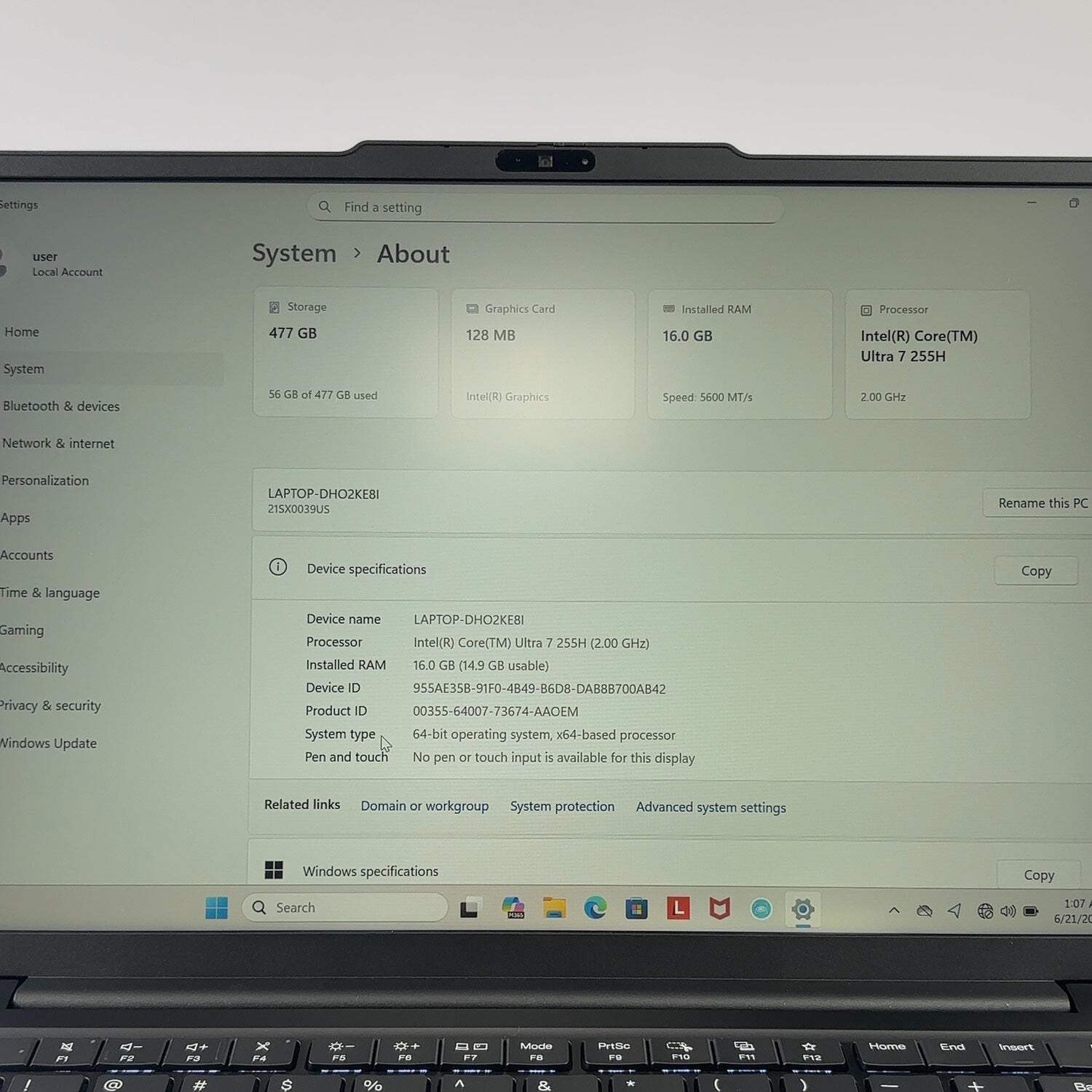 Lenovo ThinkPad E14 Gen 7 21SX0039US 14″ Core Ultra 7 155U 16GB RAM 512GB SSD