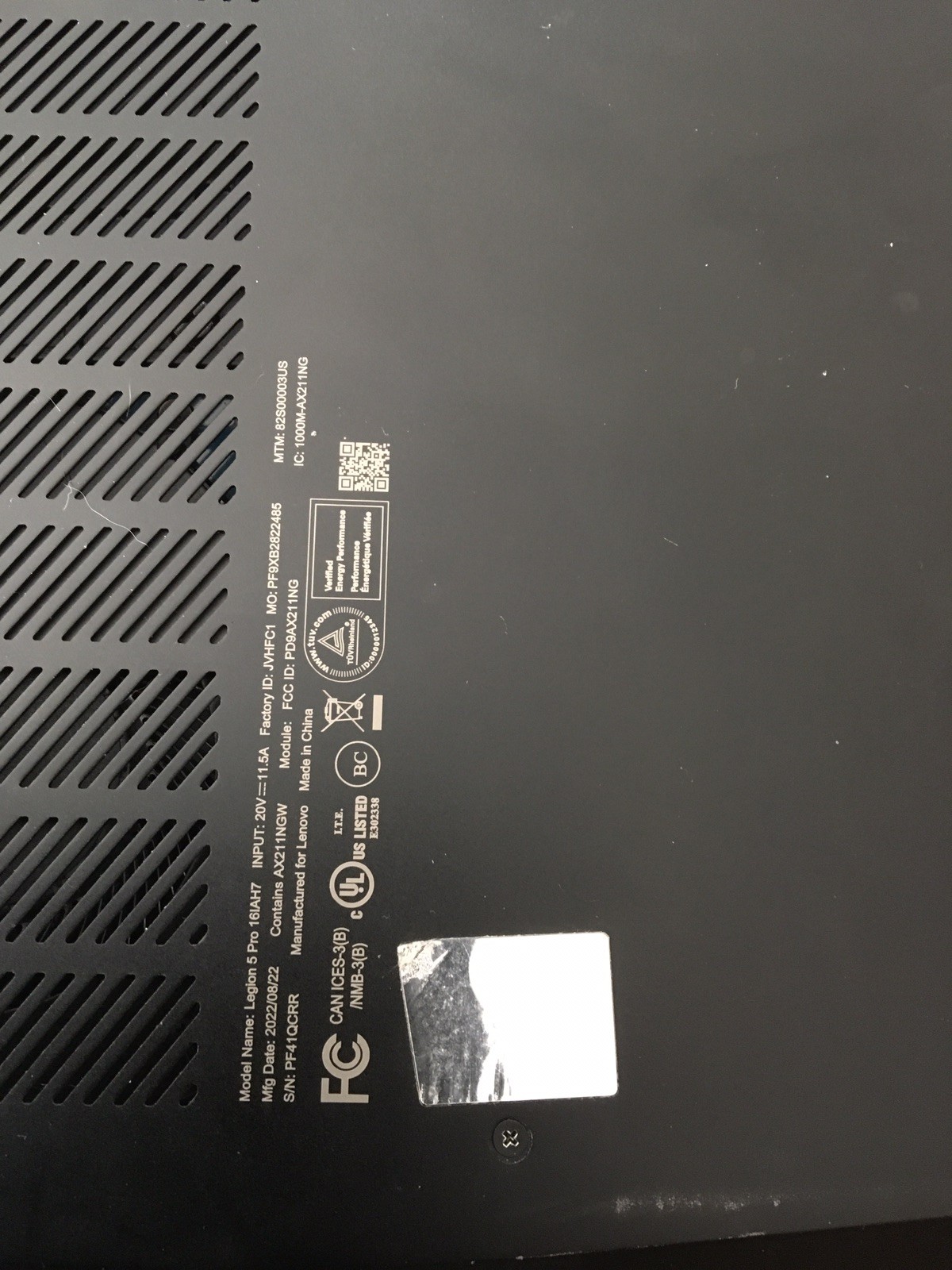 Lenovo Legion 5 Pro 16IAH7 16″ (1.5 TB SSD, Intel Core i7 12th Gen., 16GB)