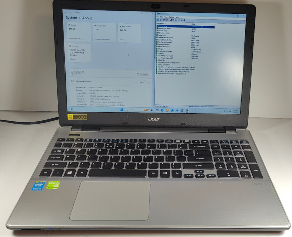 Acer Aspire V3-572G-543S Intel Core i5-5200U 8GB RAM 512GB SSD Nvidia 840M 15.6″