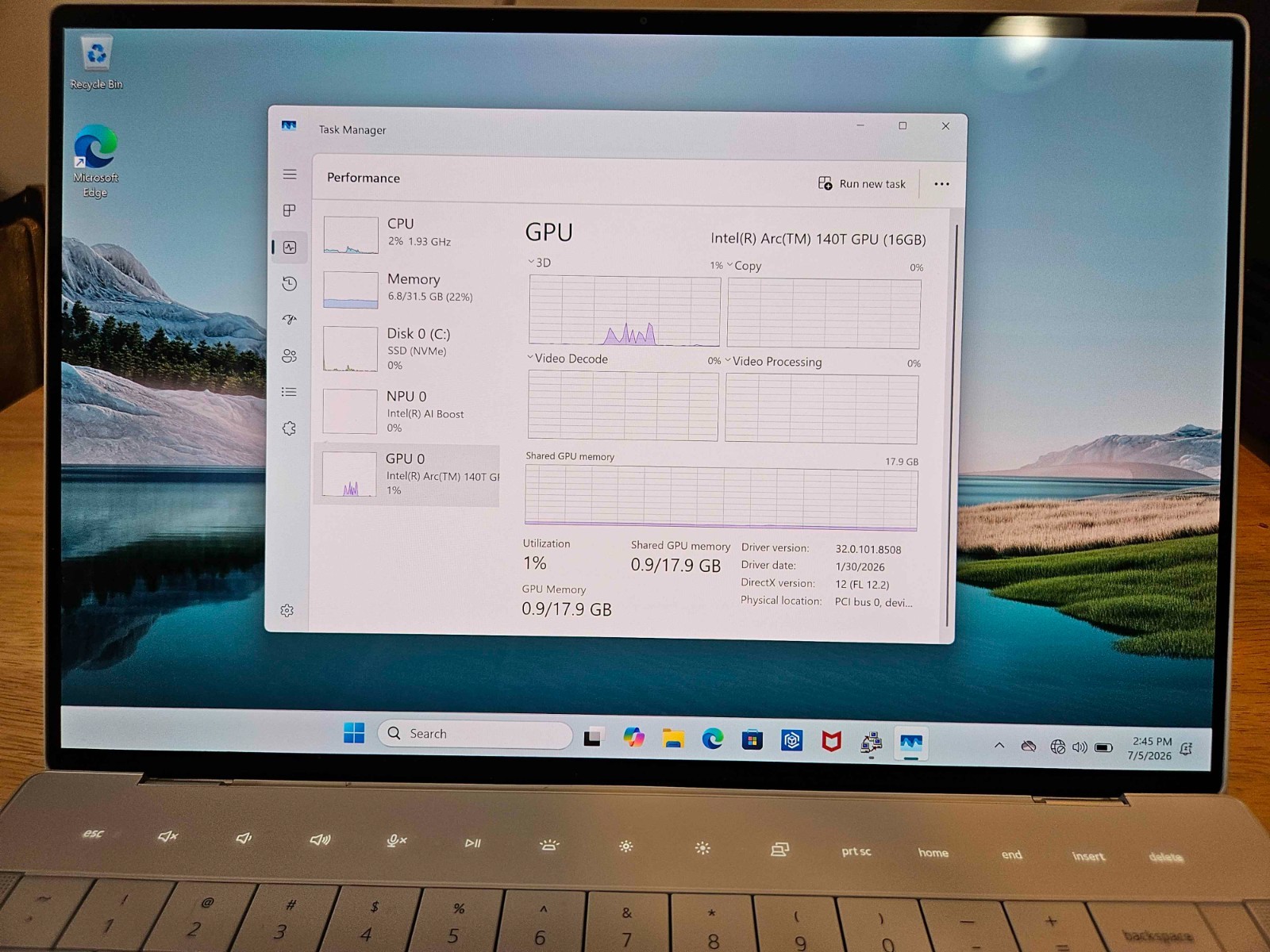 Dell XPS Premium 14.5″ 3.2K OLED Touch Laptop Intel Ultra 7 255H 32GB 1TB SSD