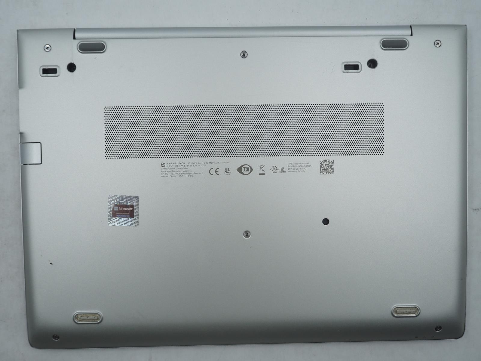 HP ELITEBOOK 840 G6 14″ Intel Core i5-8365U 1.60GHz 16GB RAM 256GB NVMe Grade B