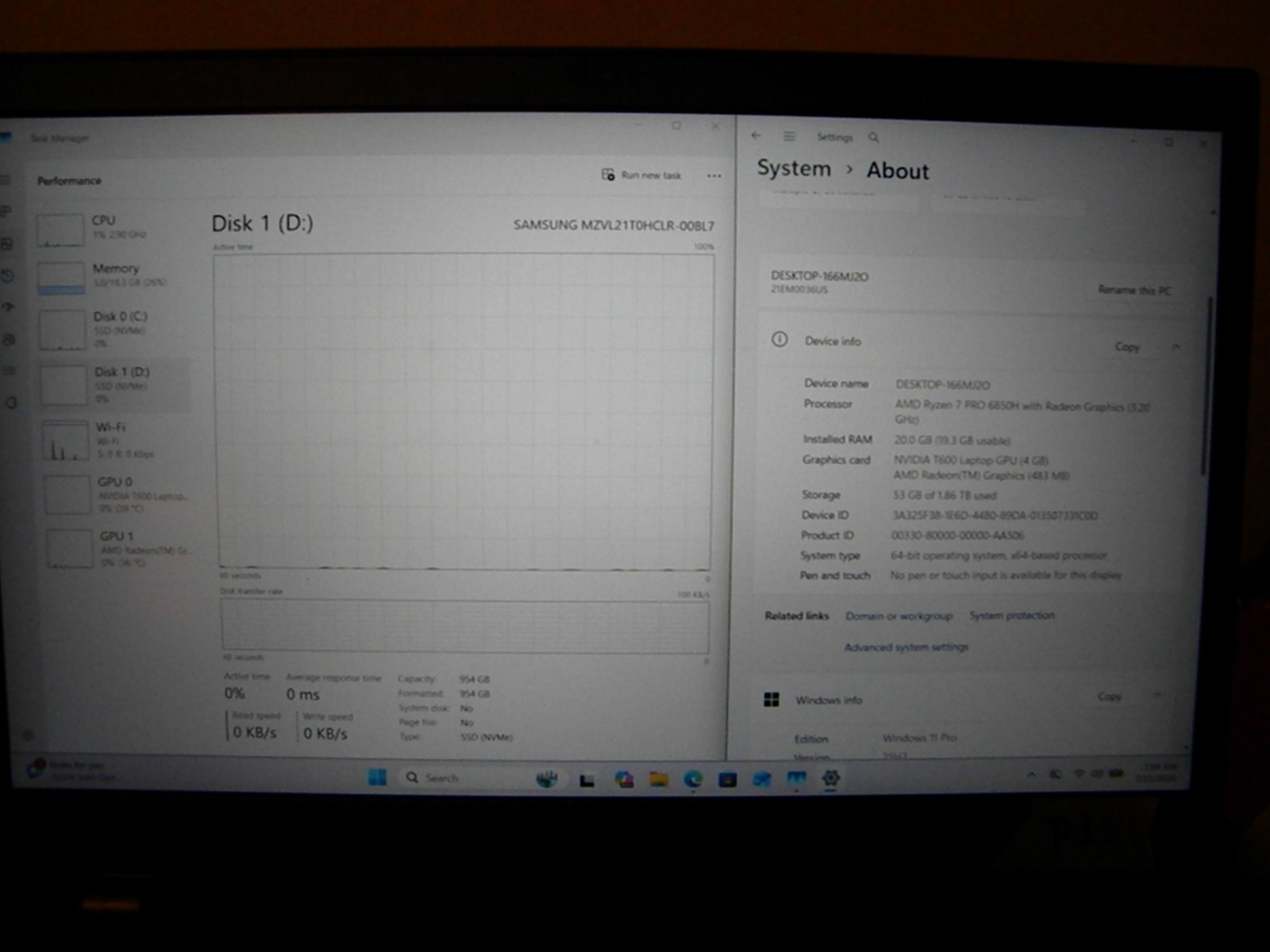 Lenovo ThinkPad P15v Gen 3 15.6″ 2TB SSD, AMD Ryzen 7 PRO 20GB