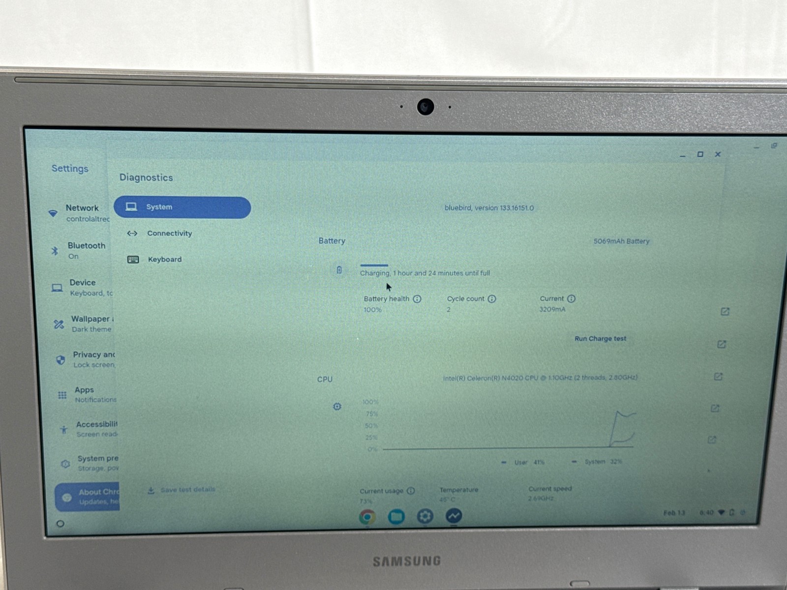 Samsung Chromebook 11.6″ XE310XBA Celeron N4020 4GB 32GB eMMC ChromeOS