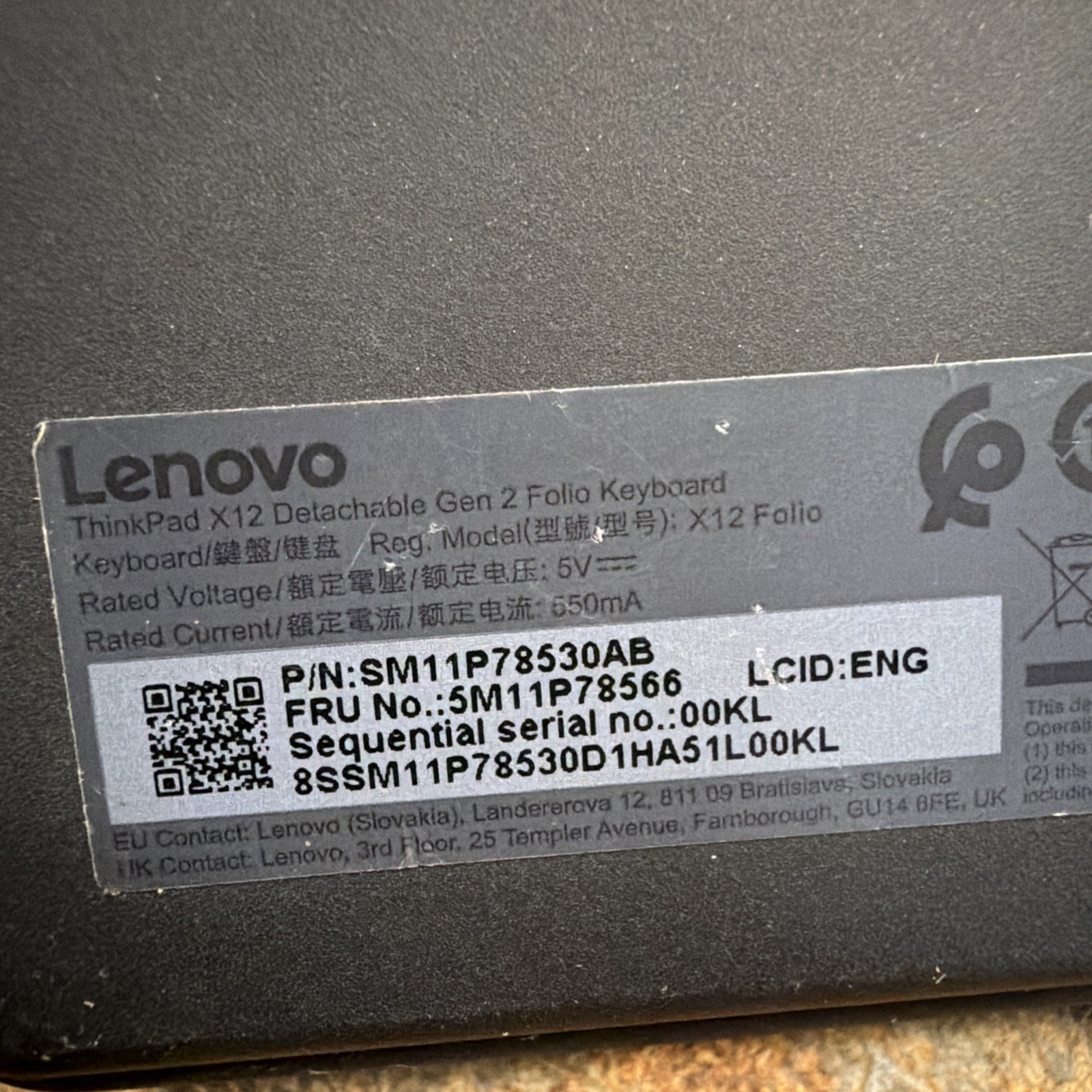 ThinkPad X12 Detachable Gen 2 12″ FHD+ Touch ULTRA 5 134U 256GB SSD