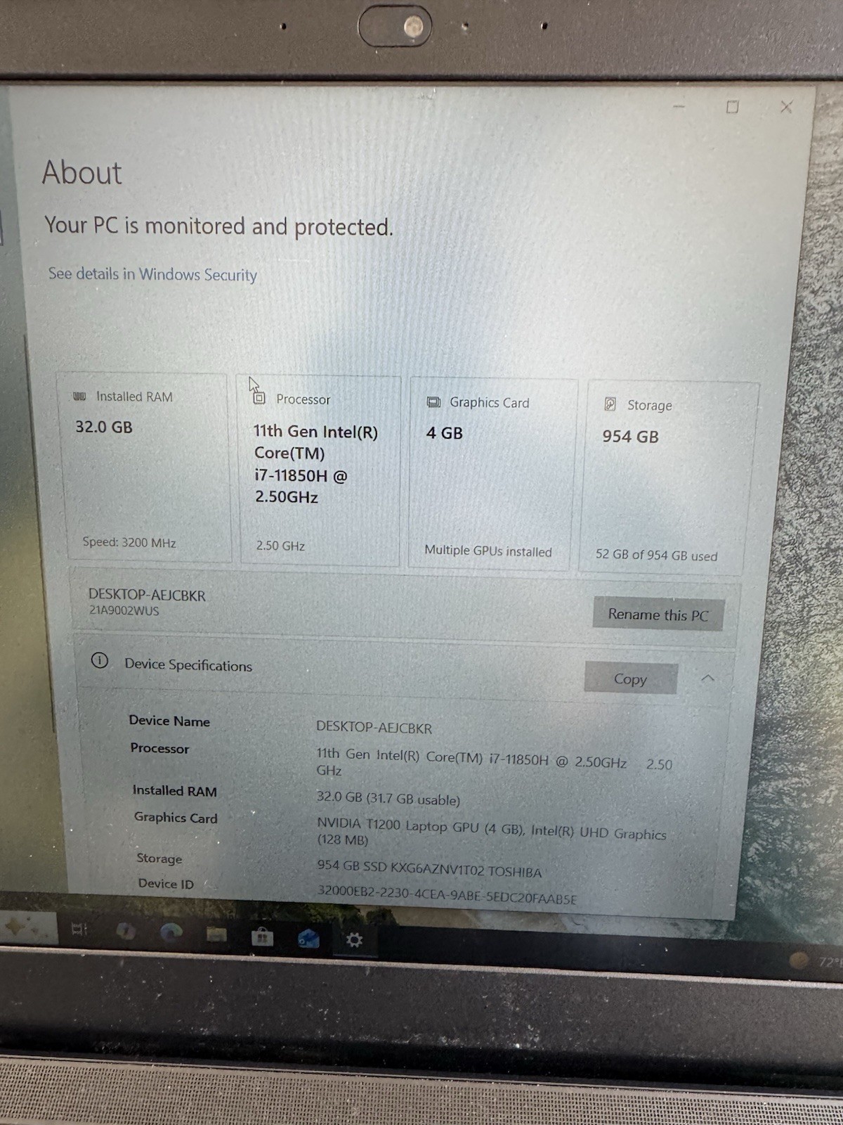 Lenovo ThinkPad P15v Gen 2i 15.6″ i7-11850H 32GB 1TB SSD NVIDIA T1200 Win10 Pro