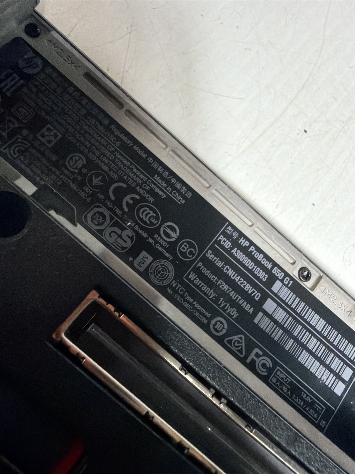 Hp Probook 650 G1 15″ Laptop i5 3rd Gen No Ram No Drives Parts / Repair