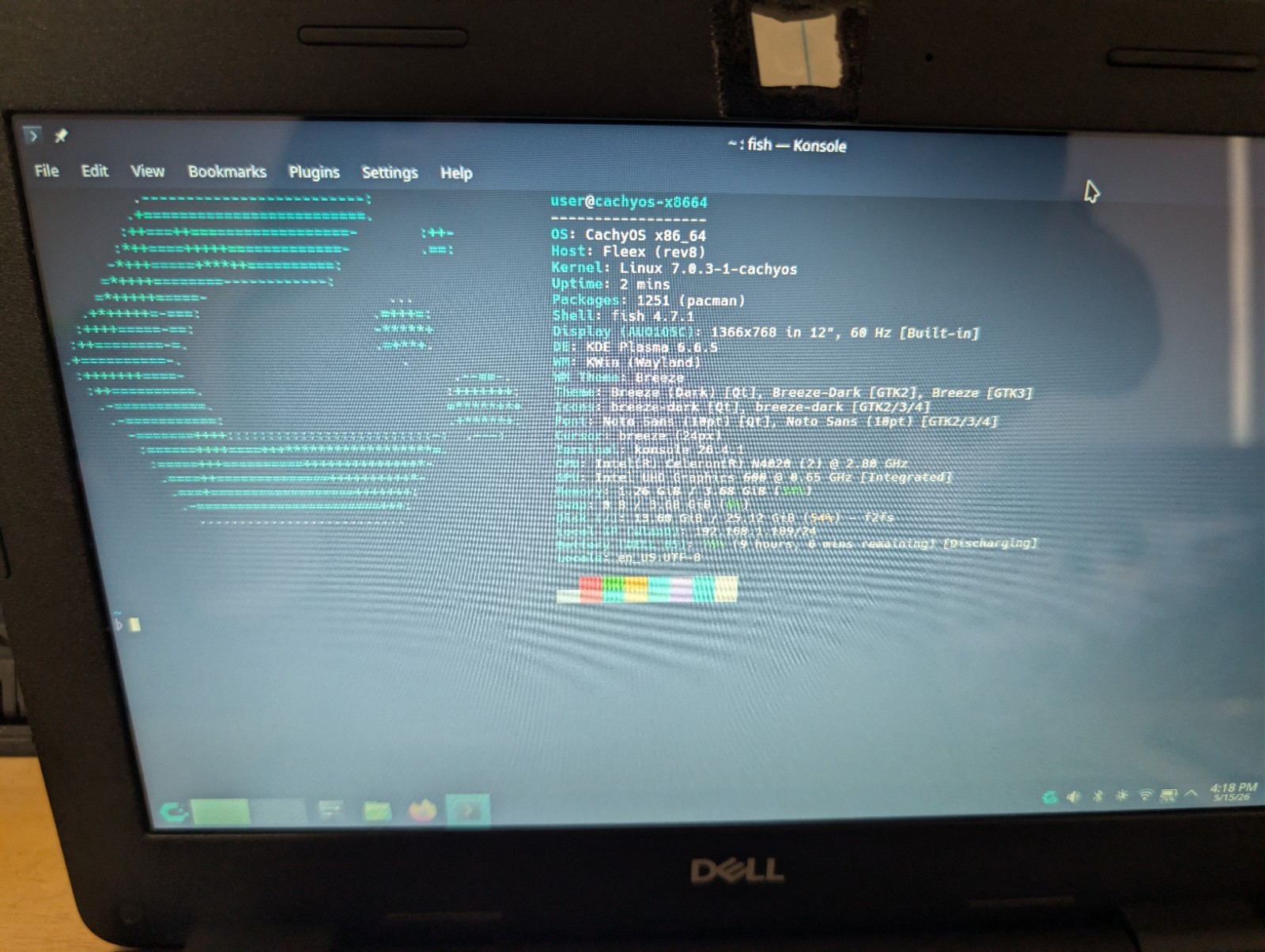 Dell Chromebook 3100 Touchscreen 32 GB 4 GB Celeron N4020 CachyOS UEFI Firmware