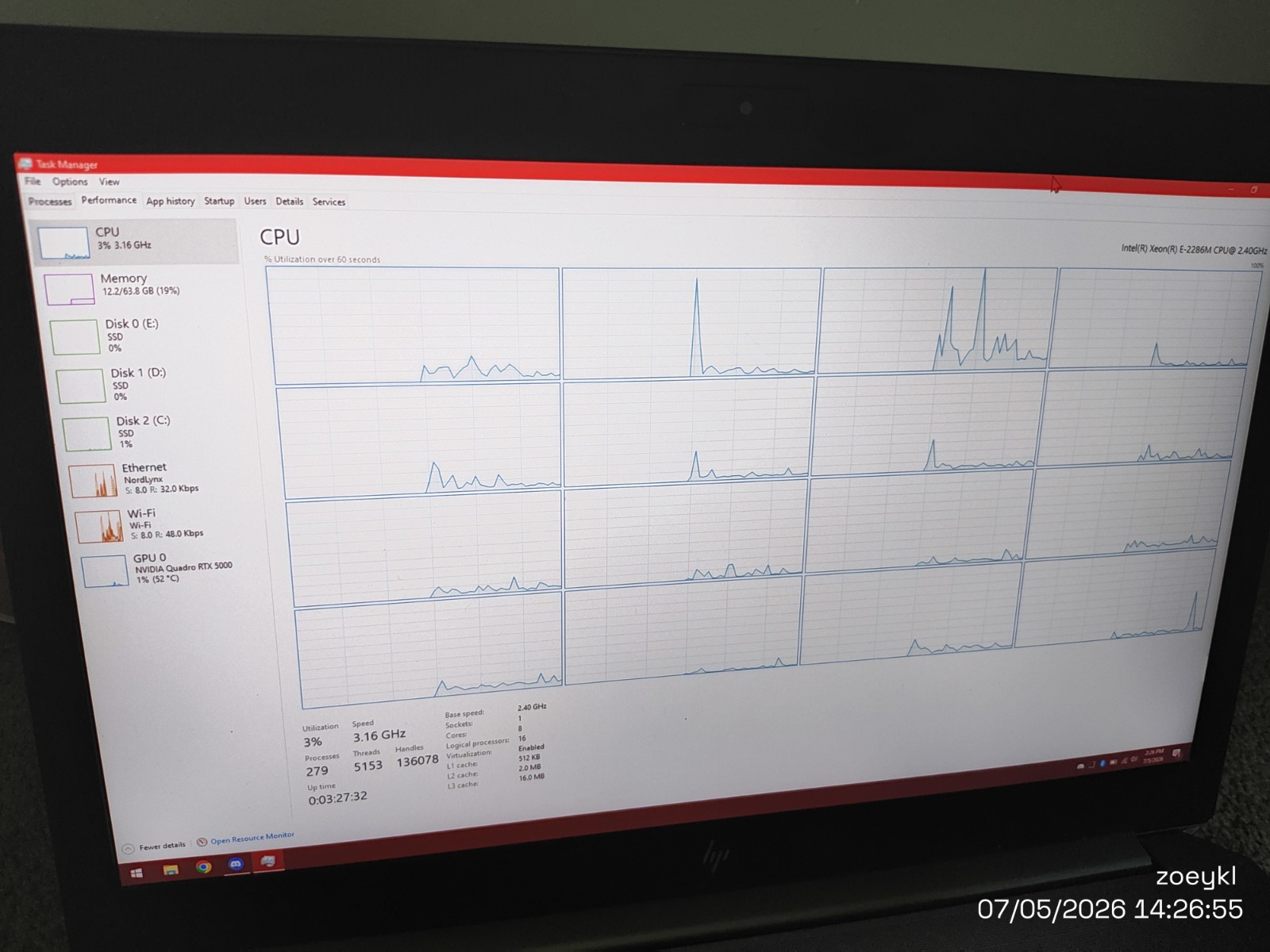 HP ZBook 17 G6 | Xeon E2286M | 64GB ECC RAM | RTX 5000 16GB | 3x 1TB Samsung SSD