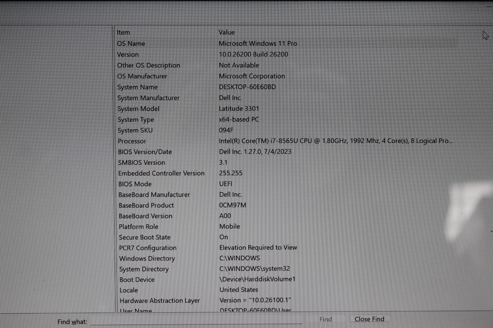 Dell Latitude 3301 I7-8565U 250GB NvME 8GB DDR4 Win11Pro