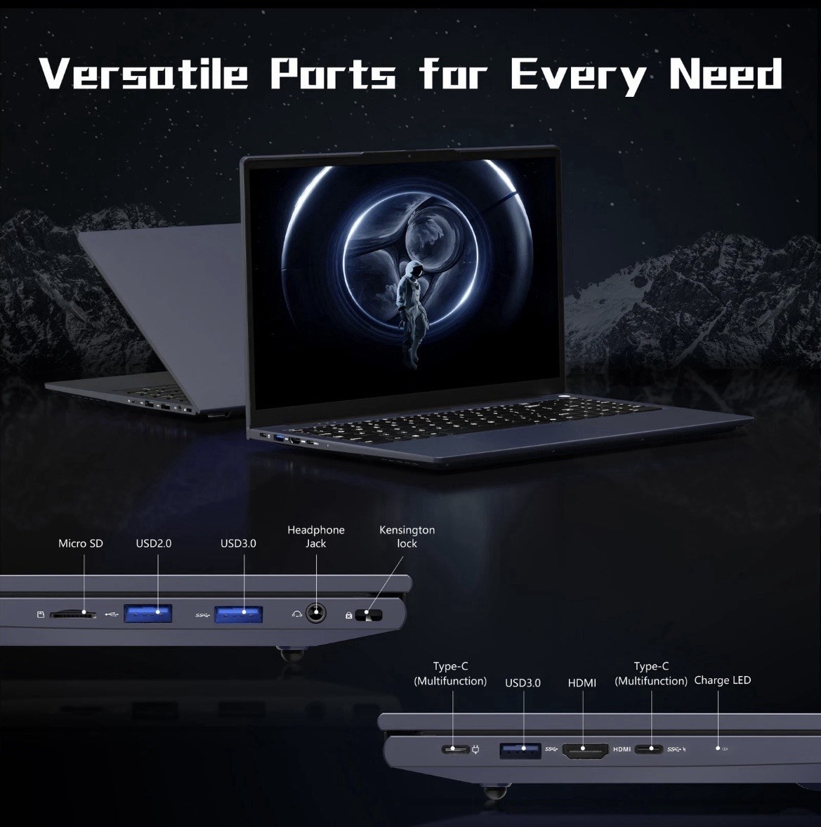 Nimo 15.6″ FHD IPS Laptop Ryzen 5 6600H 8GB 256GB Backlit FP W11 Blue