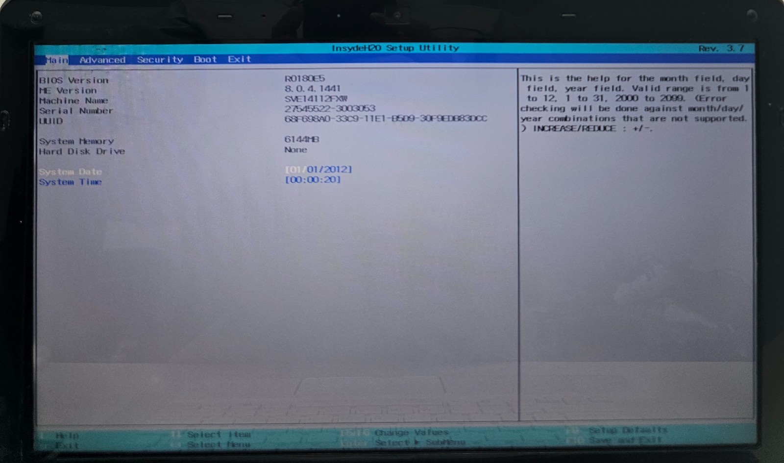 Sony Vaio Series E Laptop Intel Core i3 2nd Gen 6GB Ram NO HD/OS (FL)
