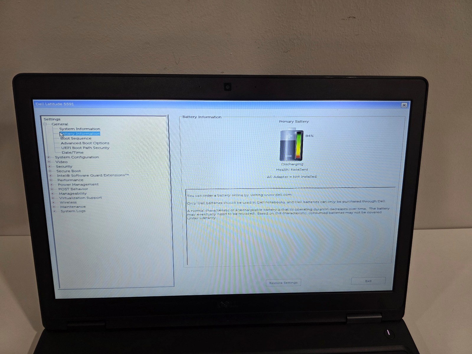 Dell Latitude 5591 i5-8400H 8GB 128GB SSD HD Webcam Windows 11 Laptop