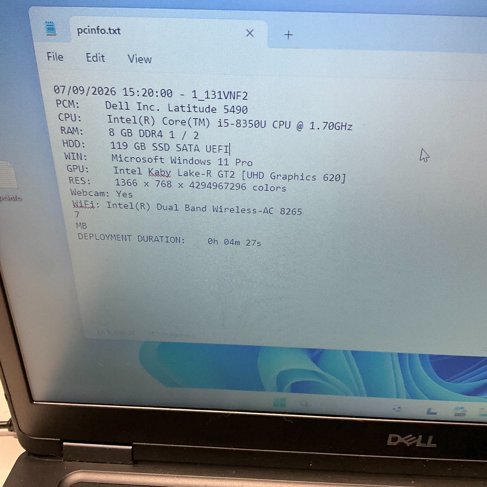 Dell Latitude 5490 14″ Intel i5-8250U 1.60GHz 8GB DDR4 128GB SSD Windows 11 Pro