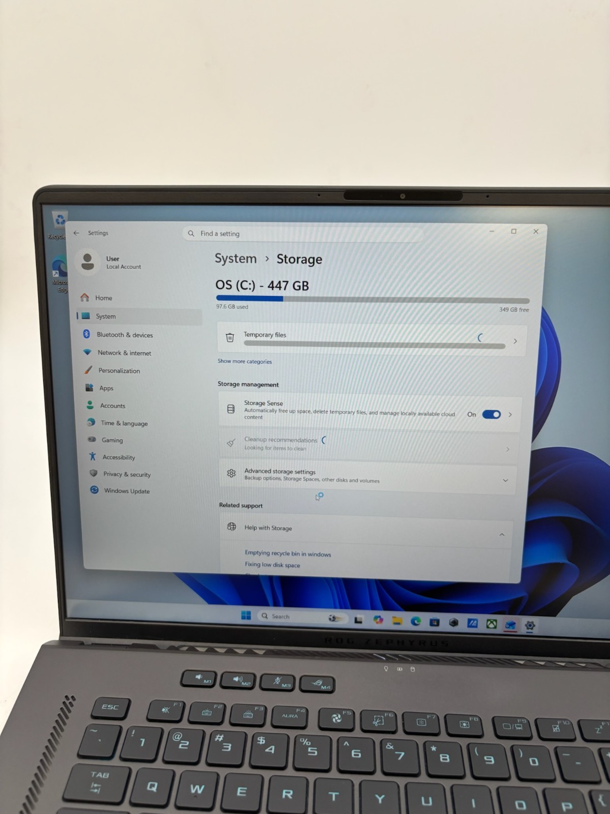 ASUS ROG Zephyrus G16 GU603VI 16″ 512 GB SSD 16 GB RAM i7-13620H RTX 4070