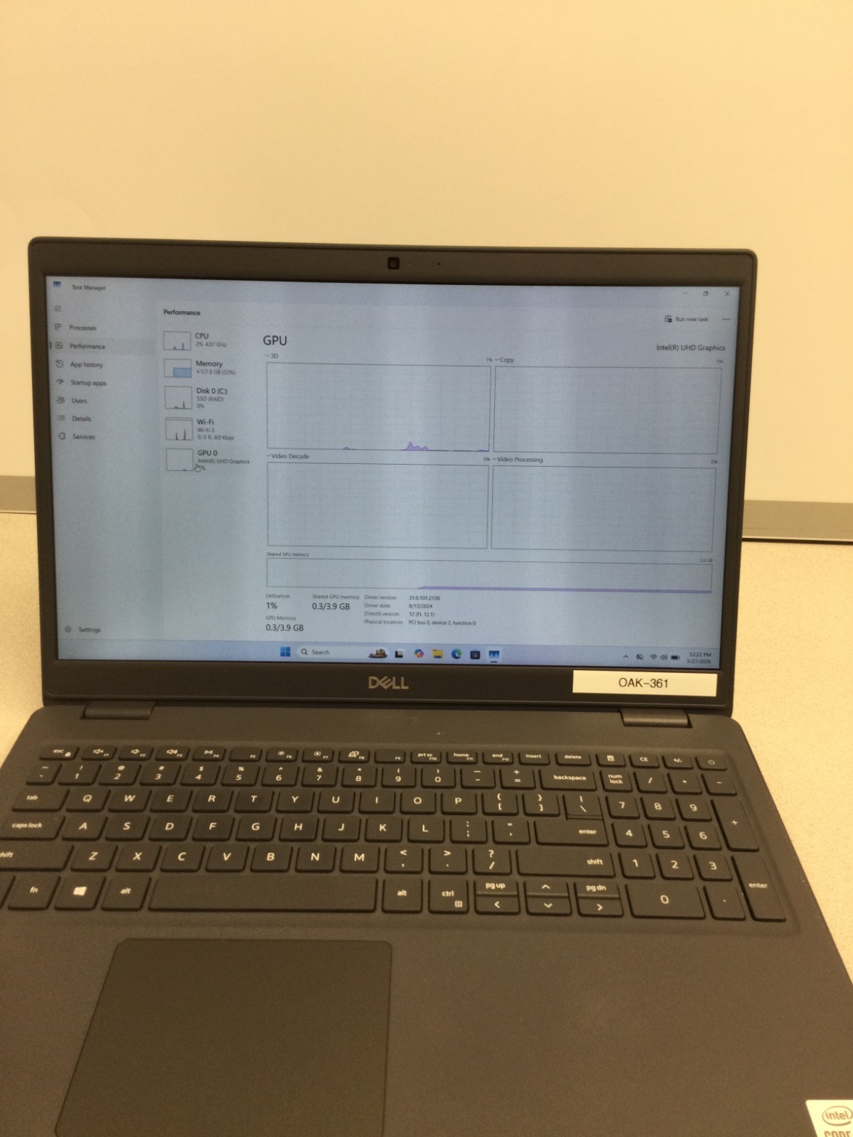 Dell Latitude 3510 15.6″intel core i5-10210U 1.60GHz 8GB RAM 128GB SSD W11P