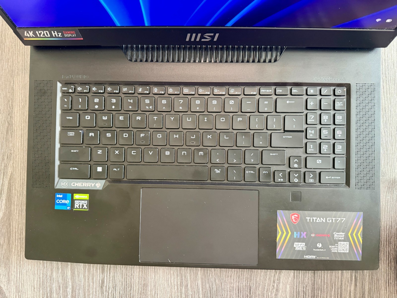 MSI Titan GT77 17.3″ 4K 120Hz Gaming Laptop | i7-12800HX | RTX 3070 Ti | 32GB 1T
