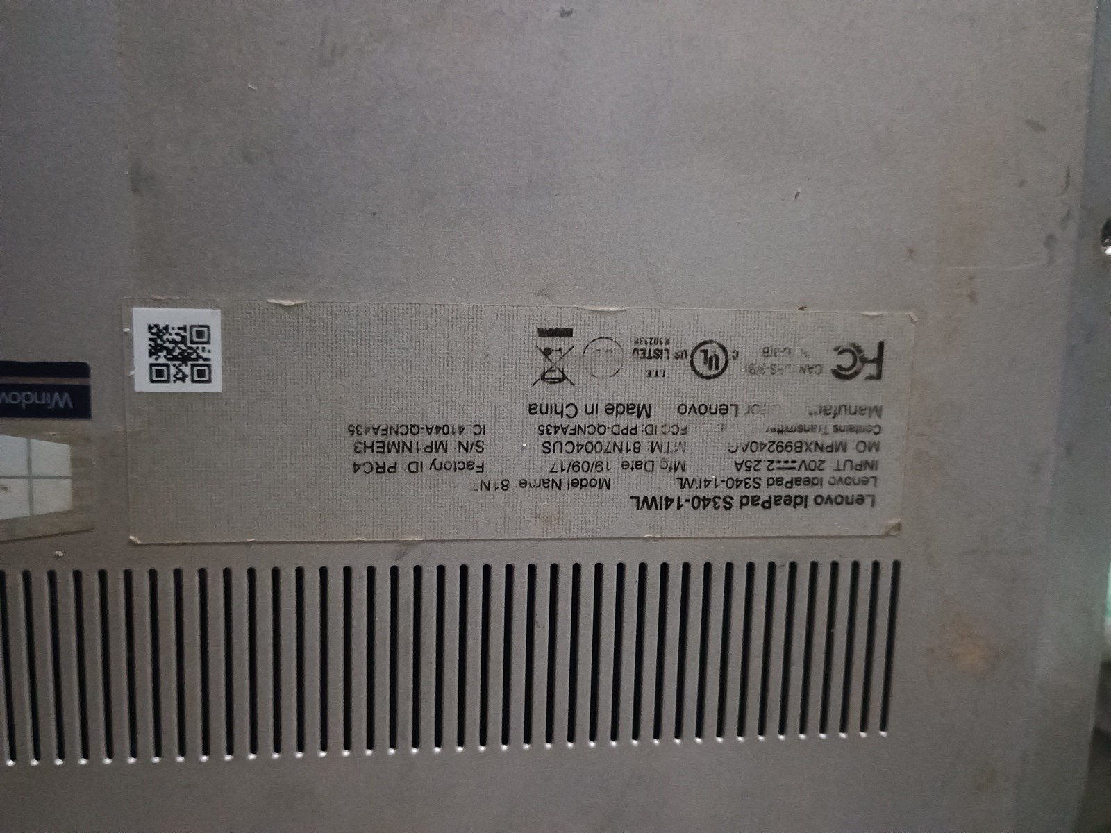 Lenovo IdeaPad S340-14IWL 14″ Works Battery Bad