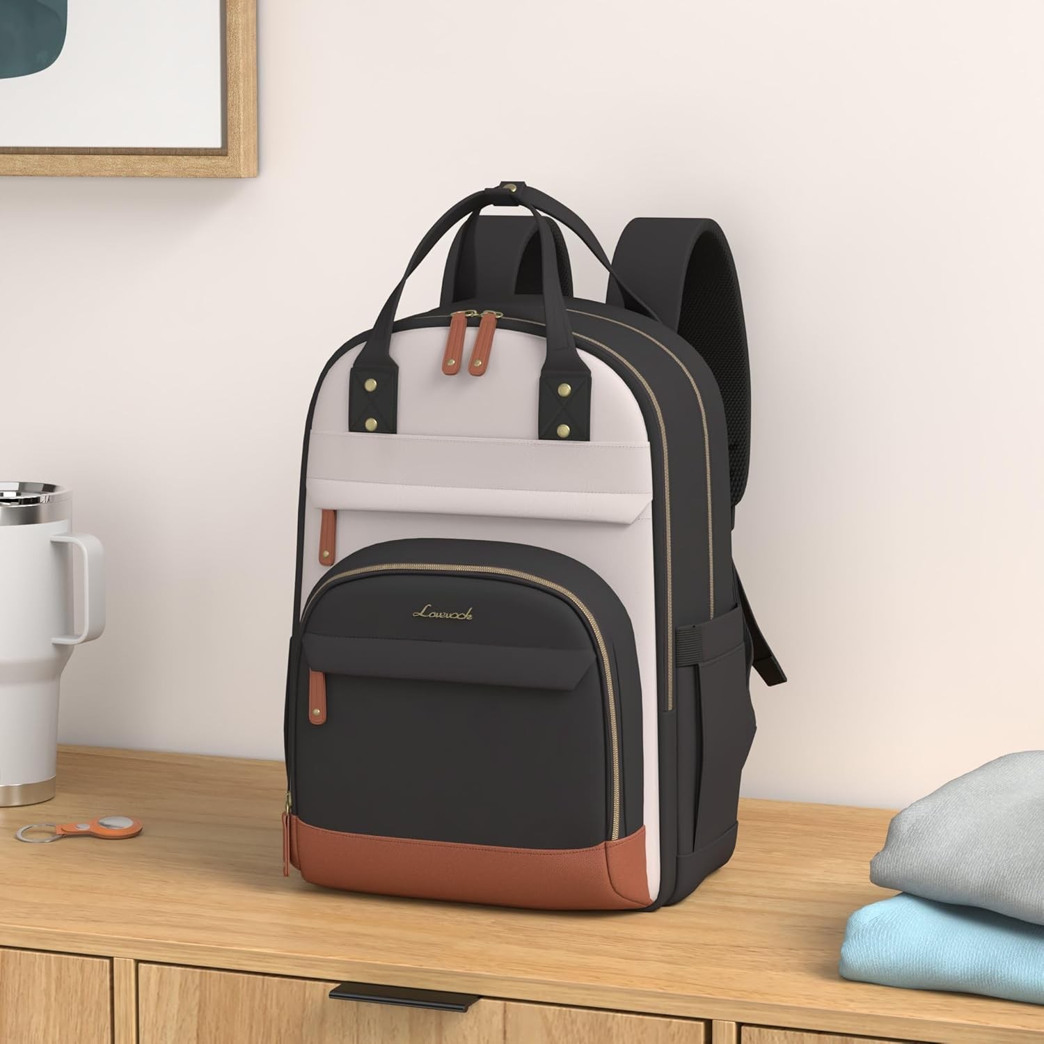 15.6 inch Waterproof Work Travel Backpack Computer Laptop Bag for Women & Men
