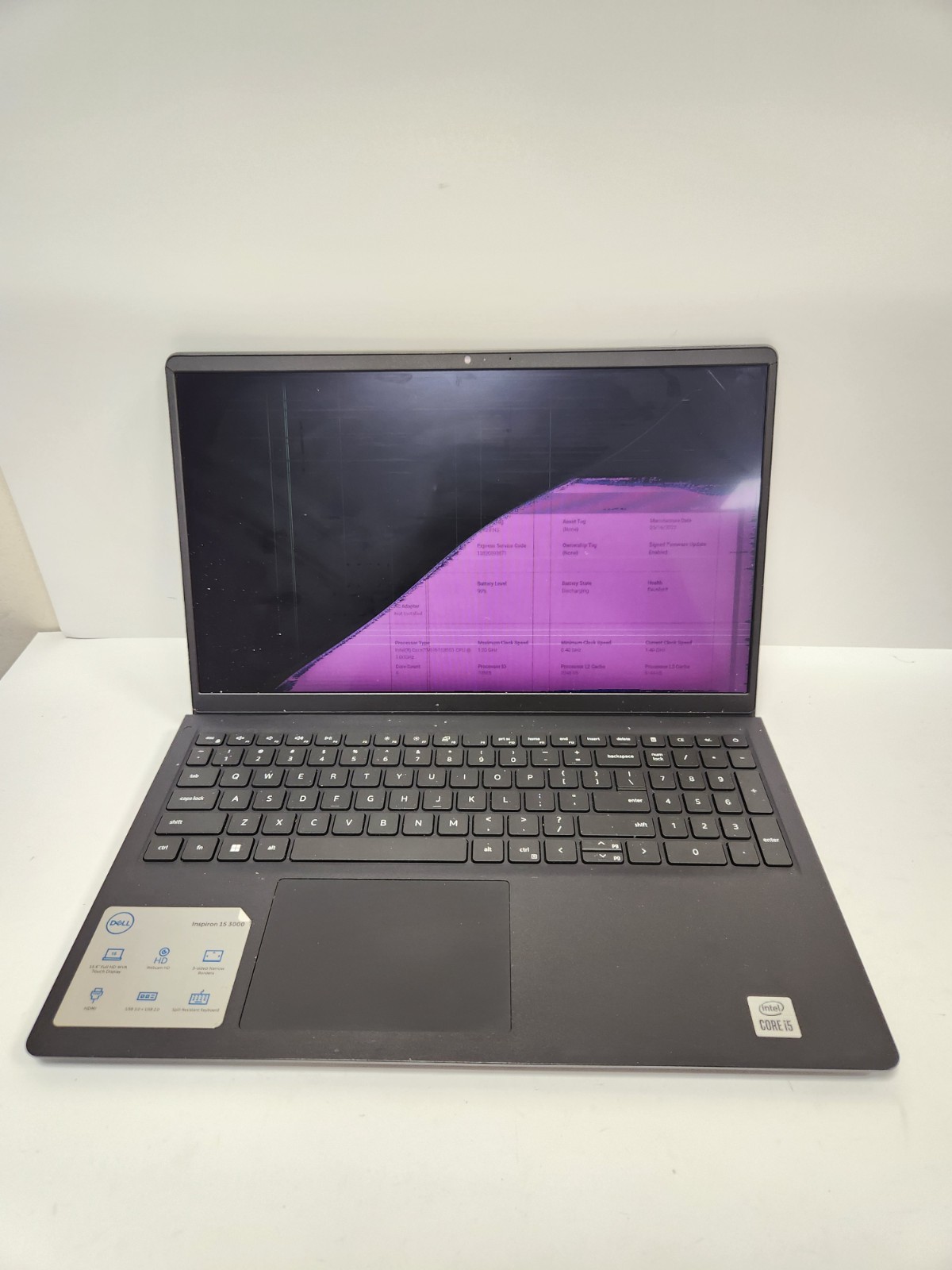 DELL INSPIRON 15 3511 Core i5-1035G1, 4GB RAM Laptop for Repair #0473
