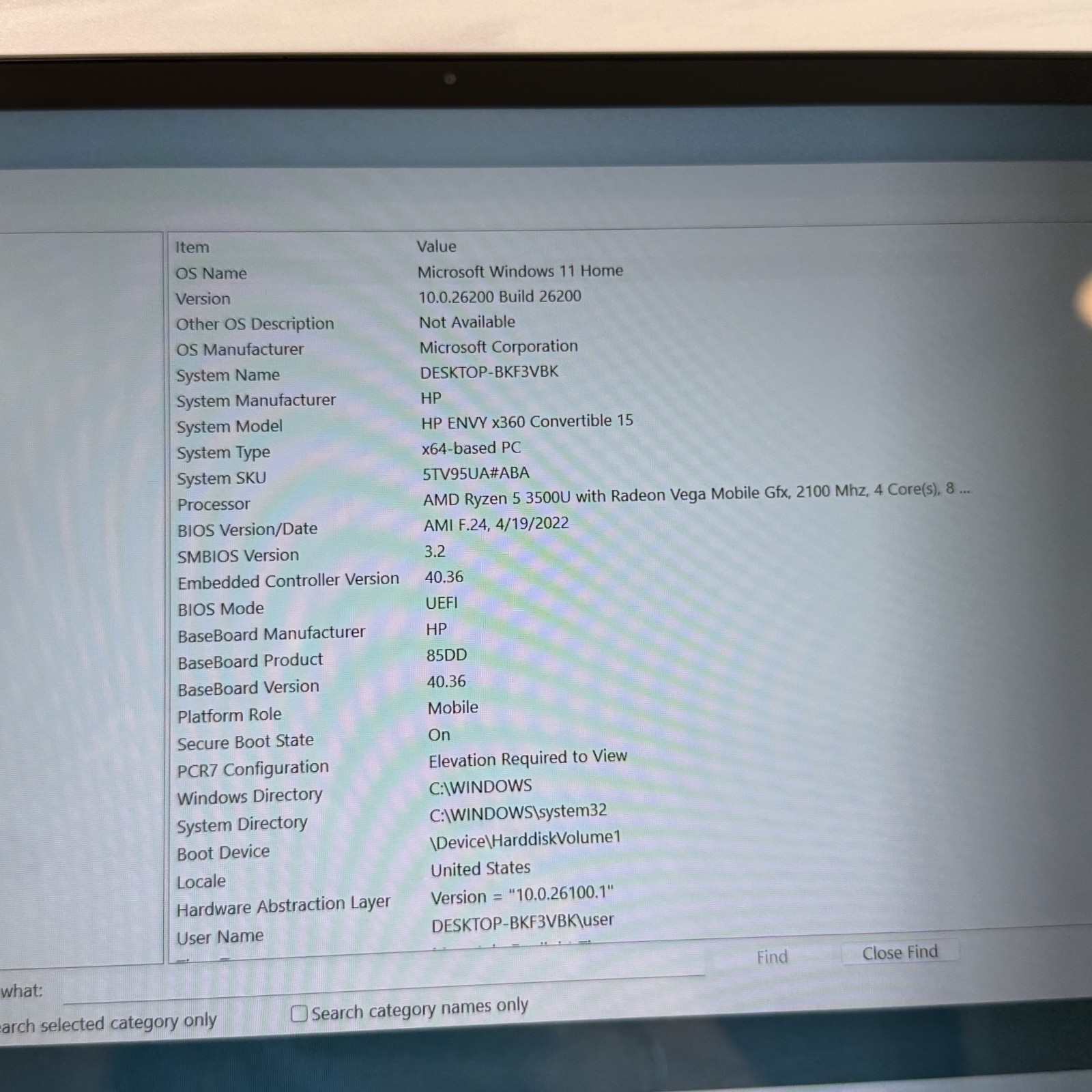 HP ENVY x360 Convertible AMD Ryzen 5 3500U Radeon Vega 2.1 GHz 8 GB 256 GB #H504