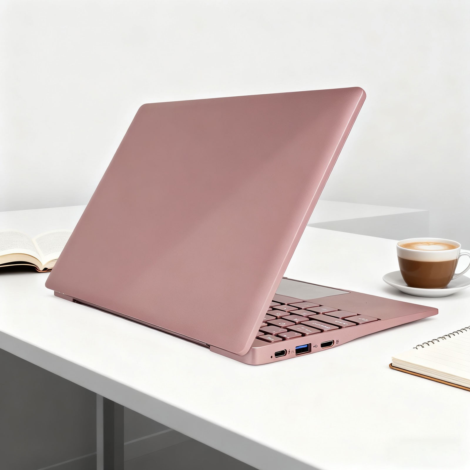 Windows 11 Laptop 10in Quad Core Notebook 8G+128G With Bluetooth WiFi Pinkz5