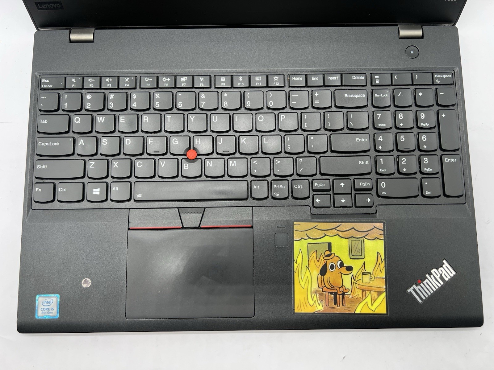 Lenovo ThinkPad T580, i5-8250U CPU, @ 1.60GHz, 8GB RAM, 256GB NVMe-No OS/Charger