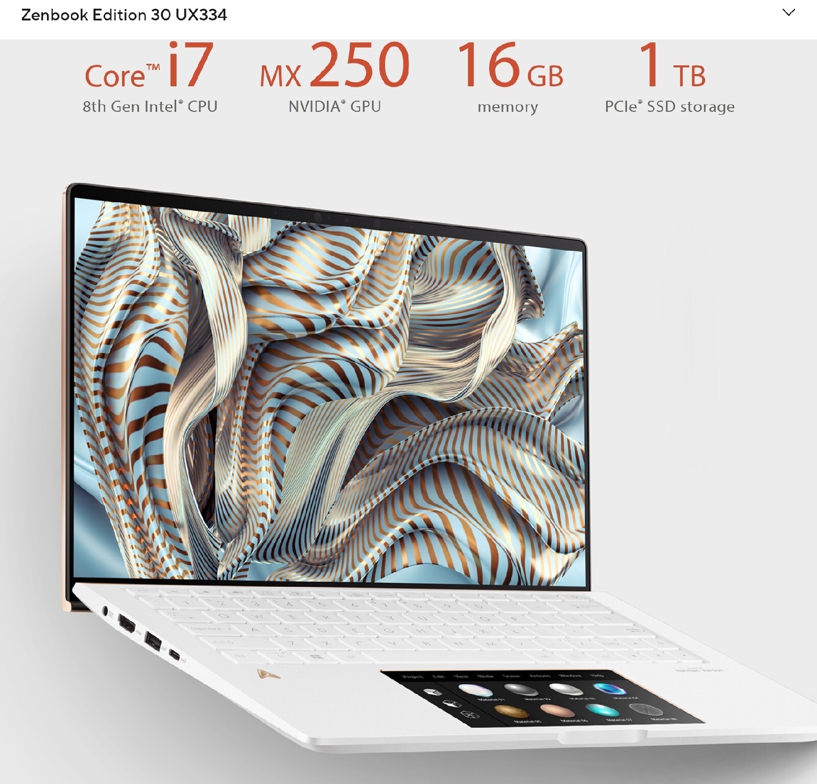 ASUS ZenBook 13.3″ (1TB SSD, Intel Core i7 8th Gen., 4.60 GHz, 16GB) Laptop -…