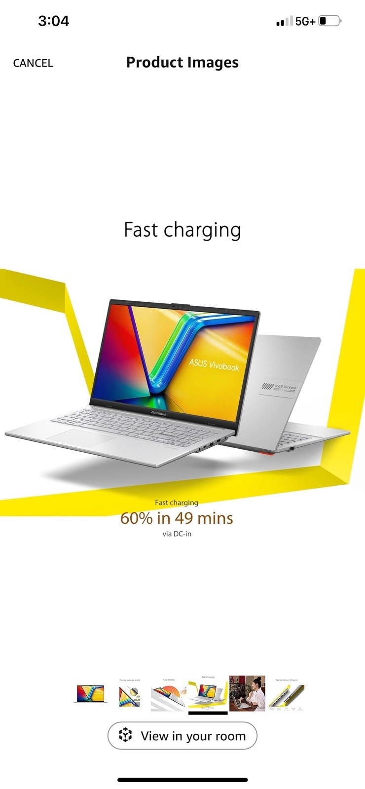 Asus Vivobook Go 15 15.6″ Laptop AMD Ryzen 4.1 Ghz 8 GB Ram 256 GB HDD Radeon