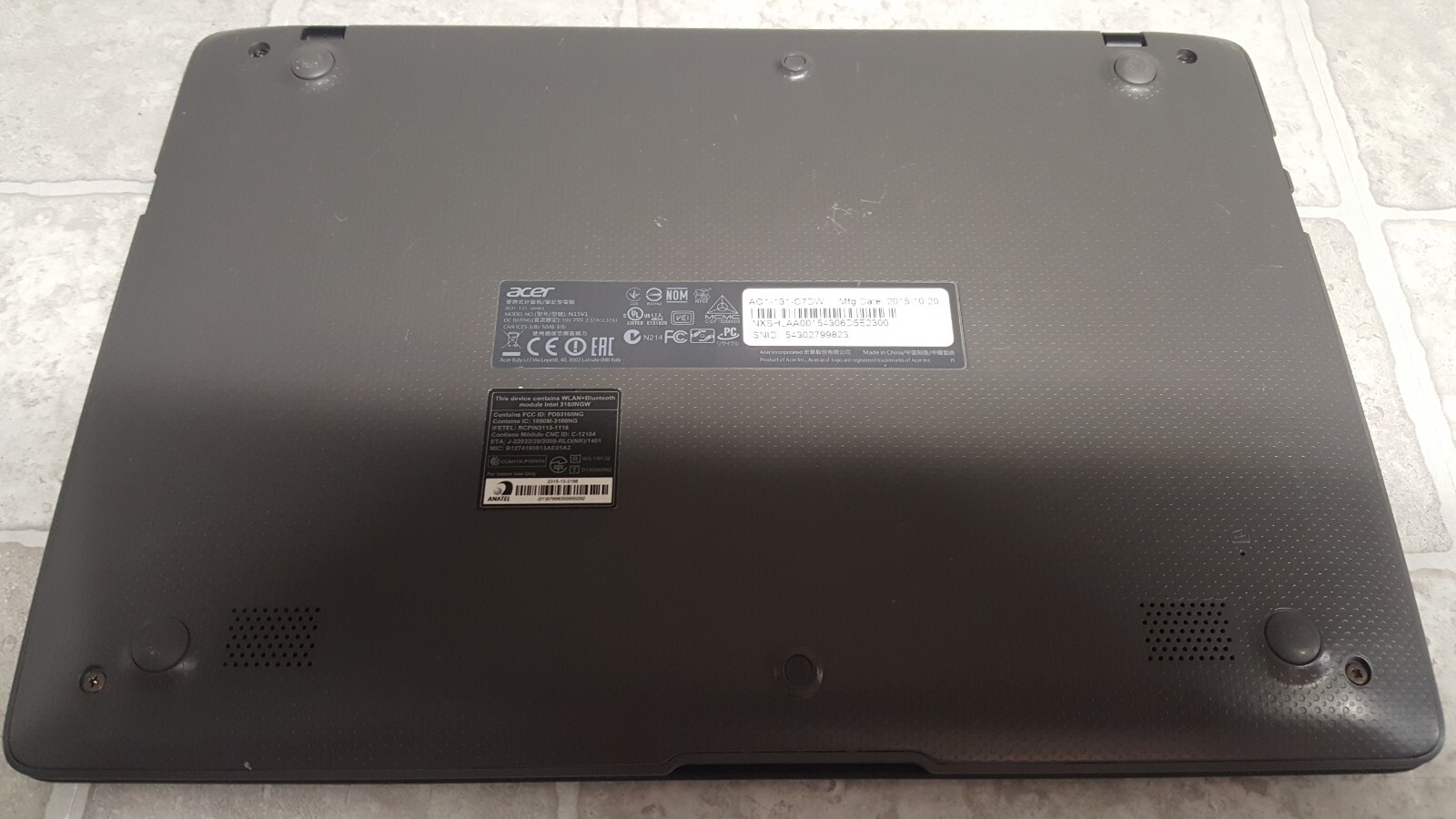 Acer Aspire One Cloudbook Laptop 11 (N15V1) Intel Celeron BATTERY NOT CHARGING