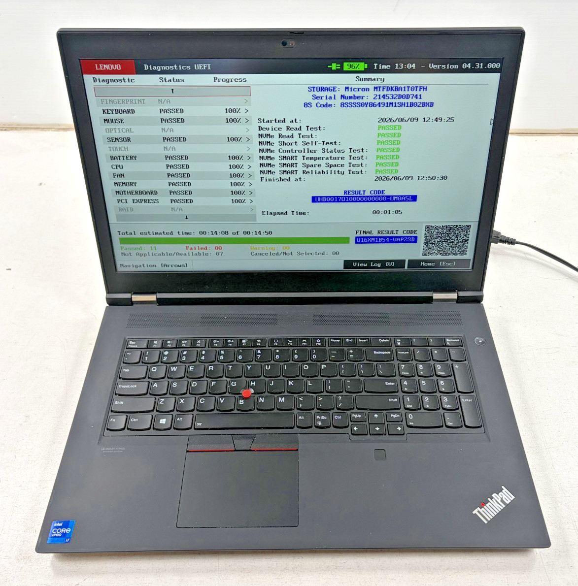 Lenovo ThinkPad P17 Gen 2 17.3″ 1TB NVME i7-11850H 32GB Win 11 Laptop RTX A2000