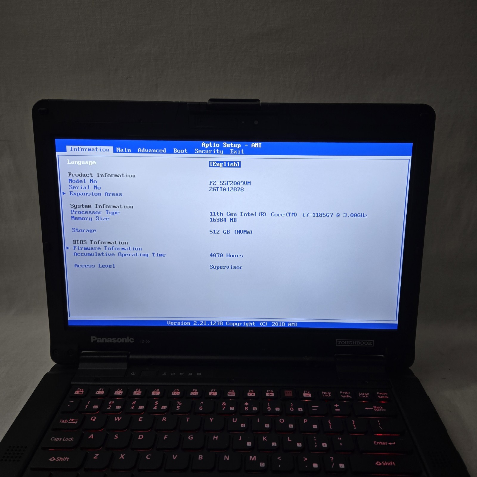 Panasonic Toughbook FZ-55 MK2 i7-1185G7 512GB SSD 16GB Ram | 4G – GPS | Grade B-
