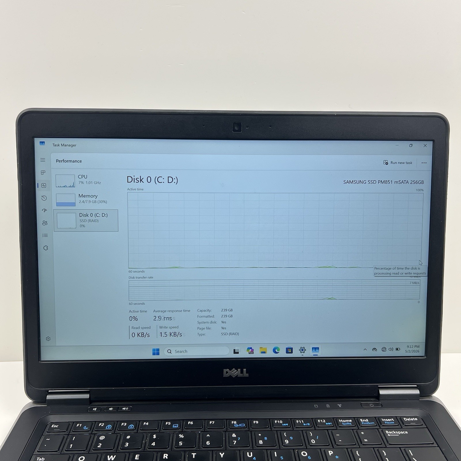 Dell Latitude E7440 Laptop i5-4310U 2.0GHz 8GB RAM 256GB SSD W11 Pro w/ Charger