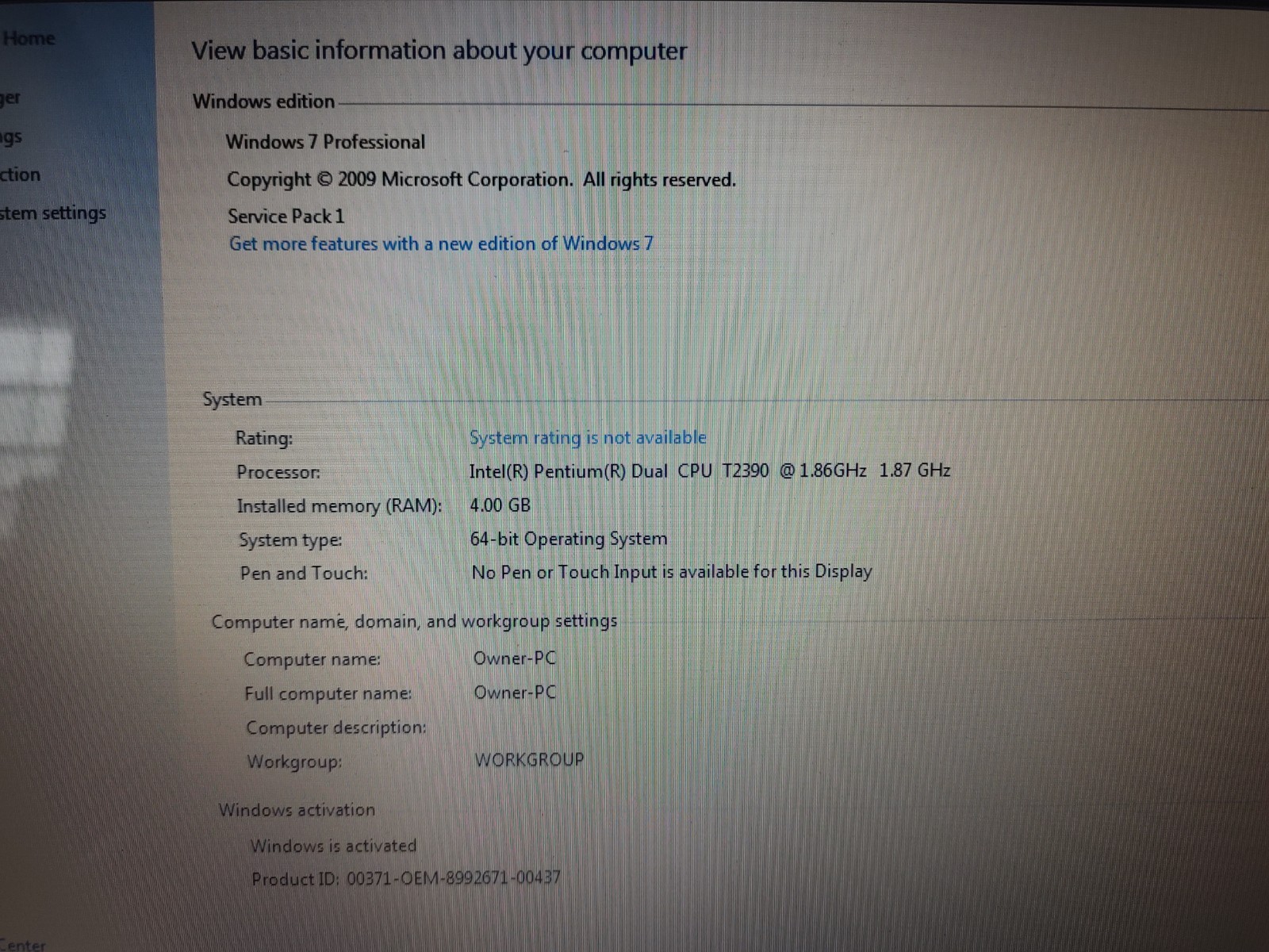 Lenovo IdeaPad Y510 15.4″ Laptop Pentium Dual Core 1.86ghz 4gb 160gb Windows 7